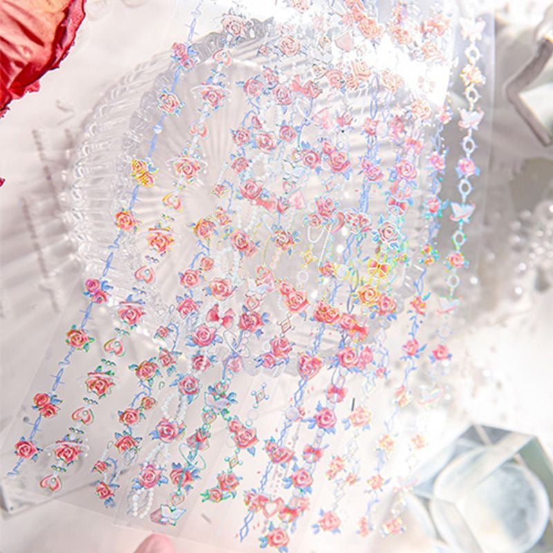 Flower Cross Chain Sticker