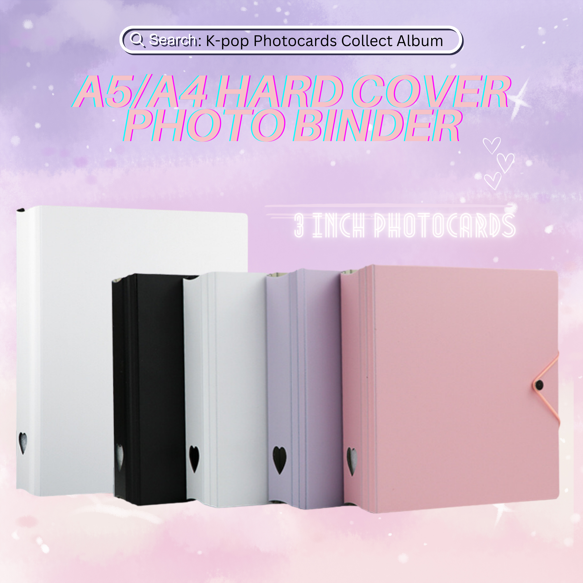 A4 Kpop Photo cards binders,
collect book
