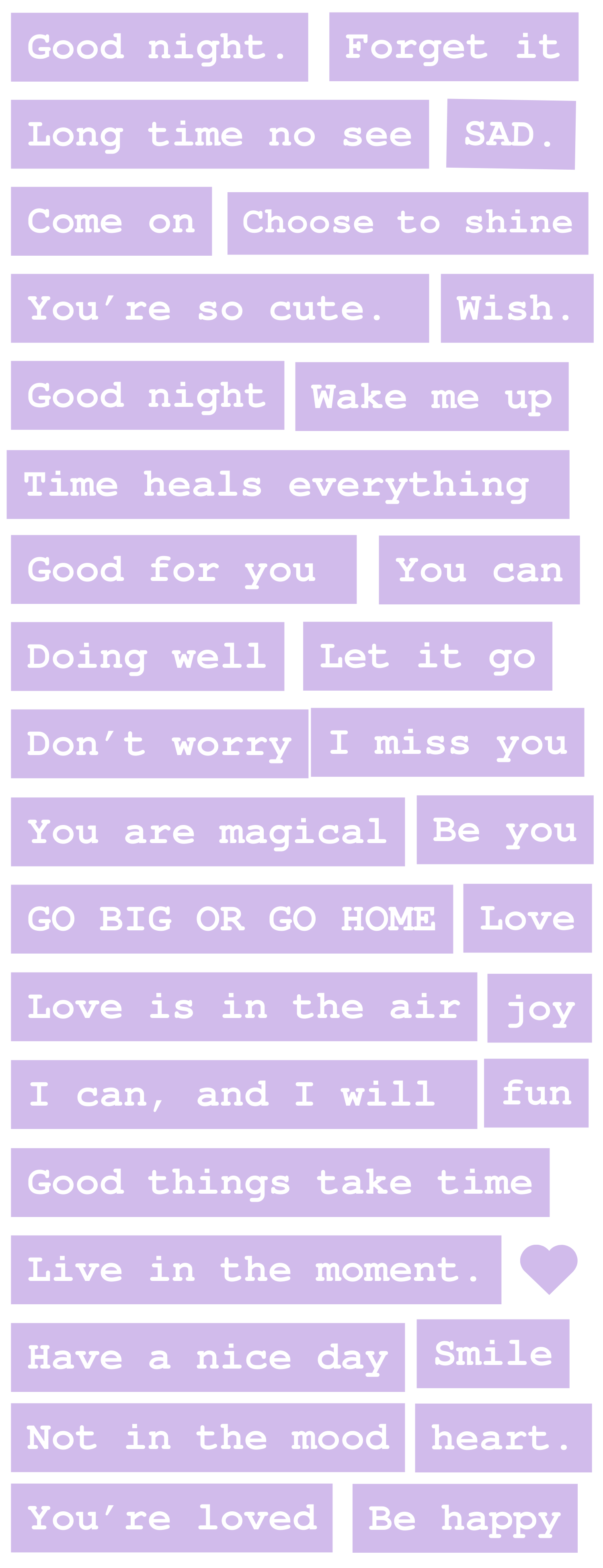 Journal Words Sticker