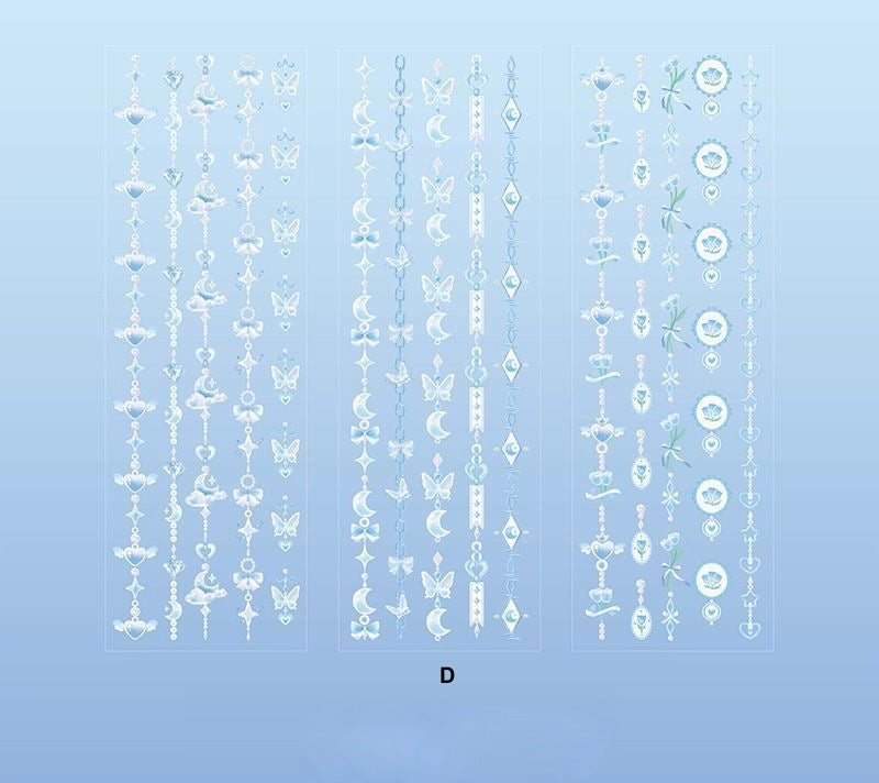 Flower Cross Chain Sticker