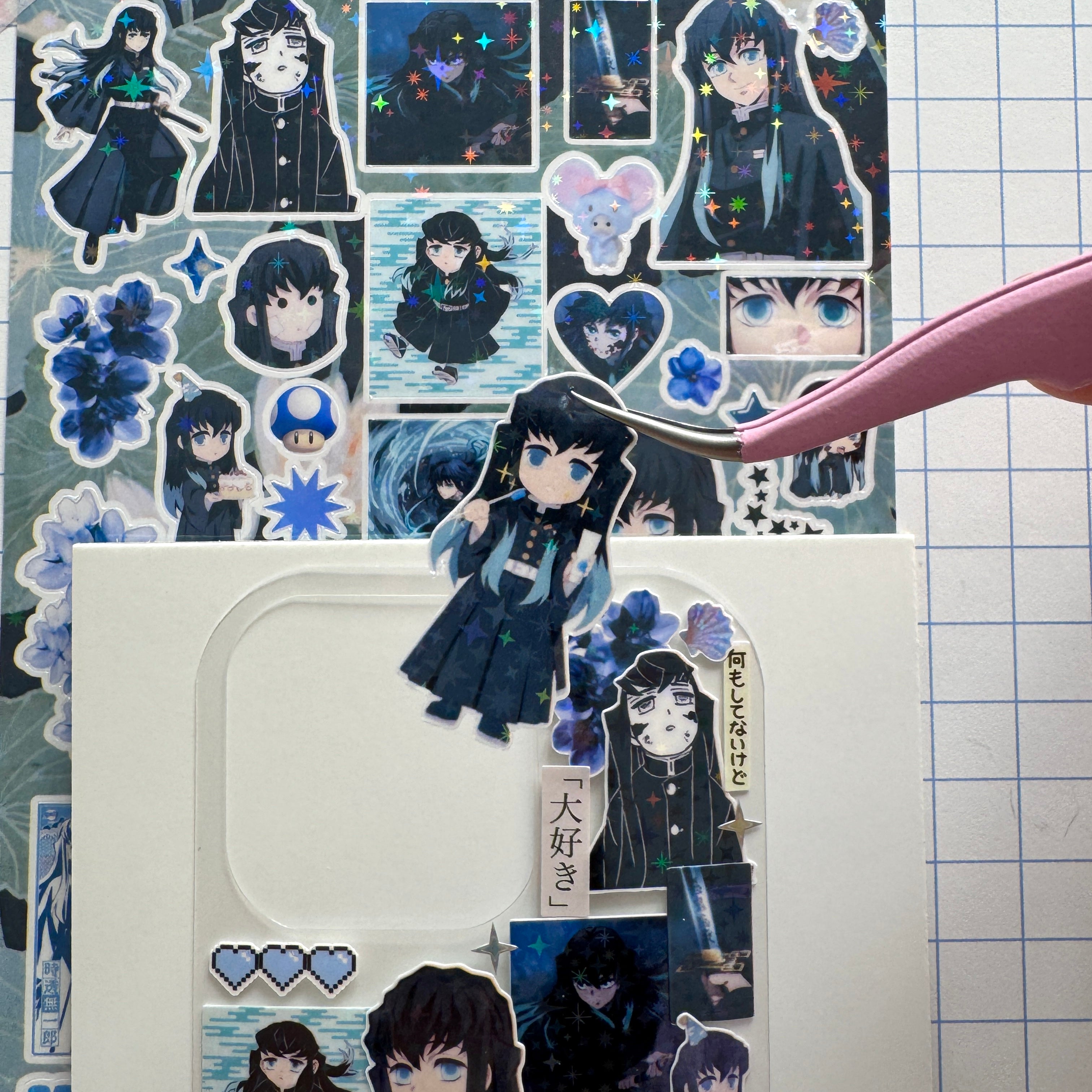 Anime Character Deco Sticker Sheet