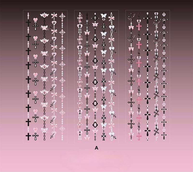 Flower Cross Chain Sticker
