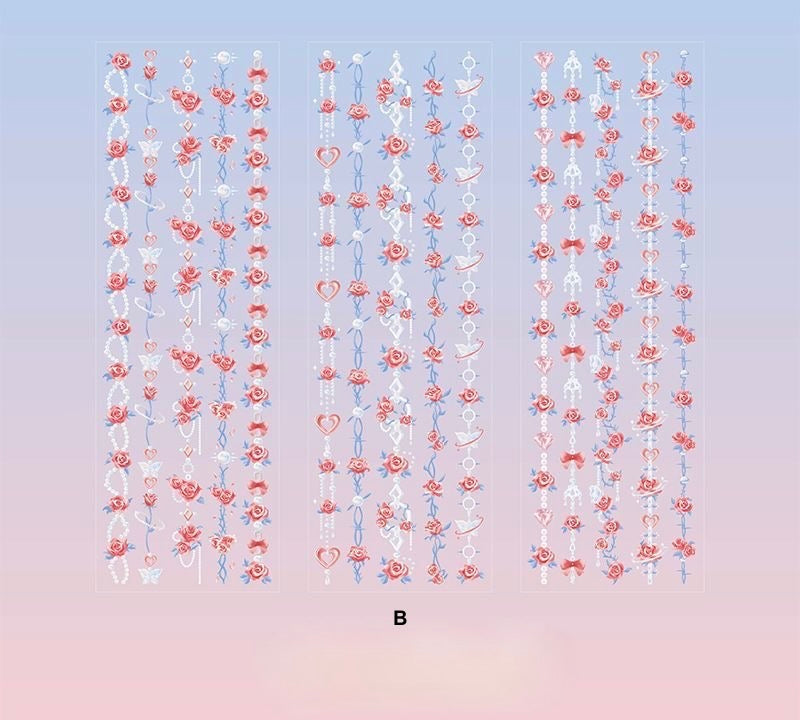 Flower Cross Chain Sticker