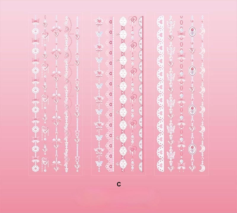 Flower Cross Chain Sticker