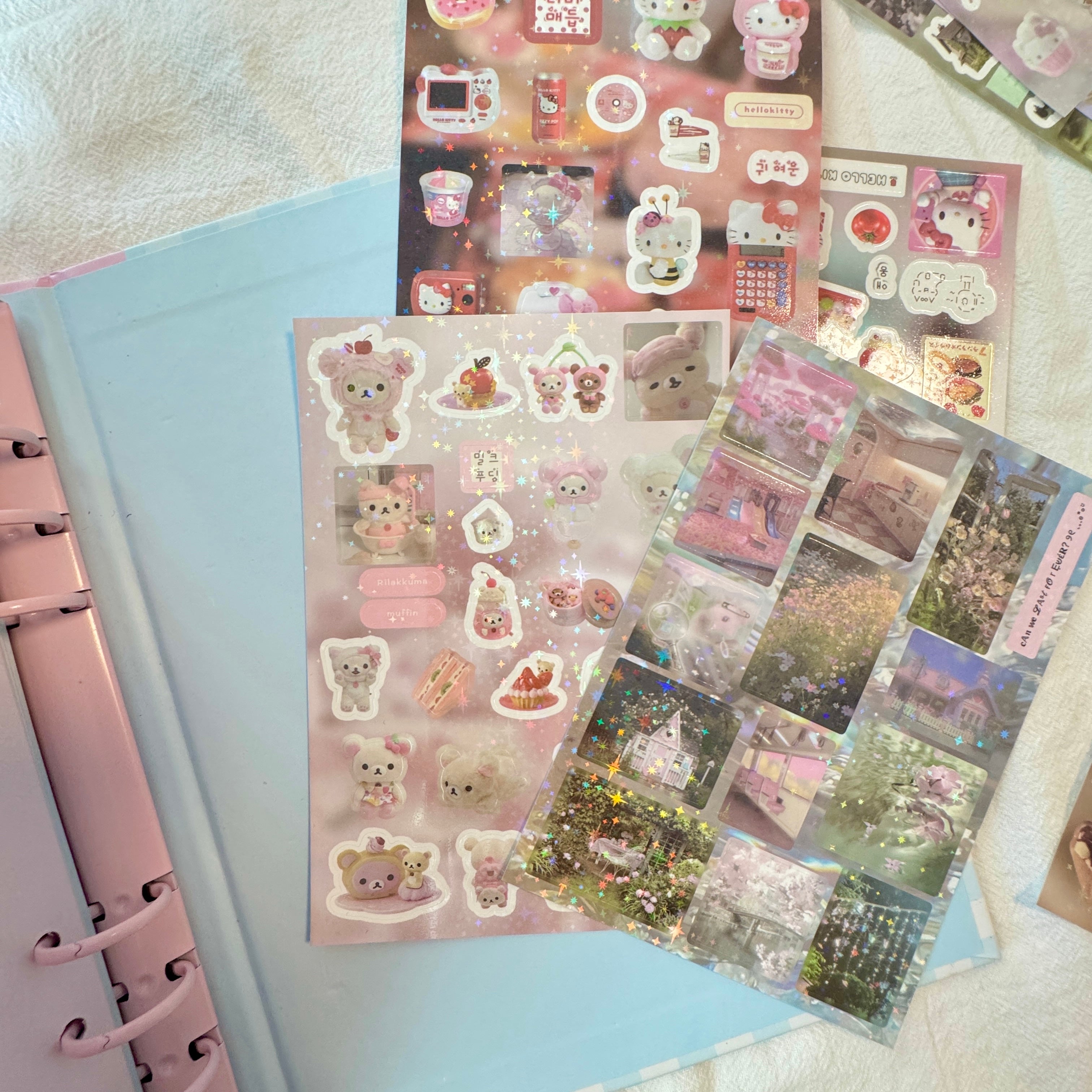8 PCS of Kawaii Kitty Sticker Sheet