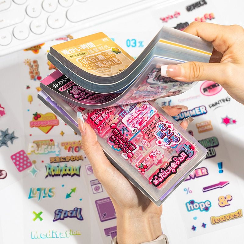 50 Pages Transparent Sticker Book