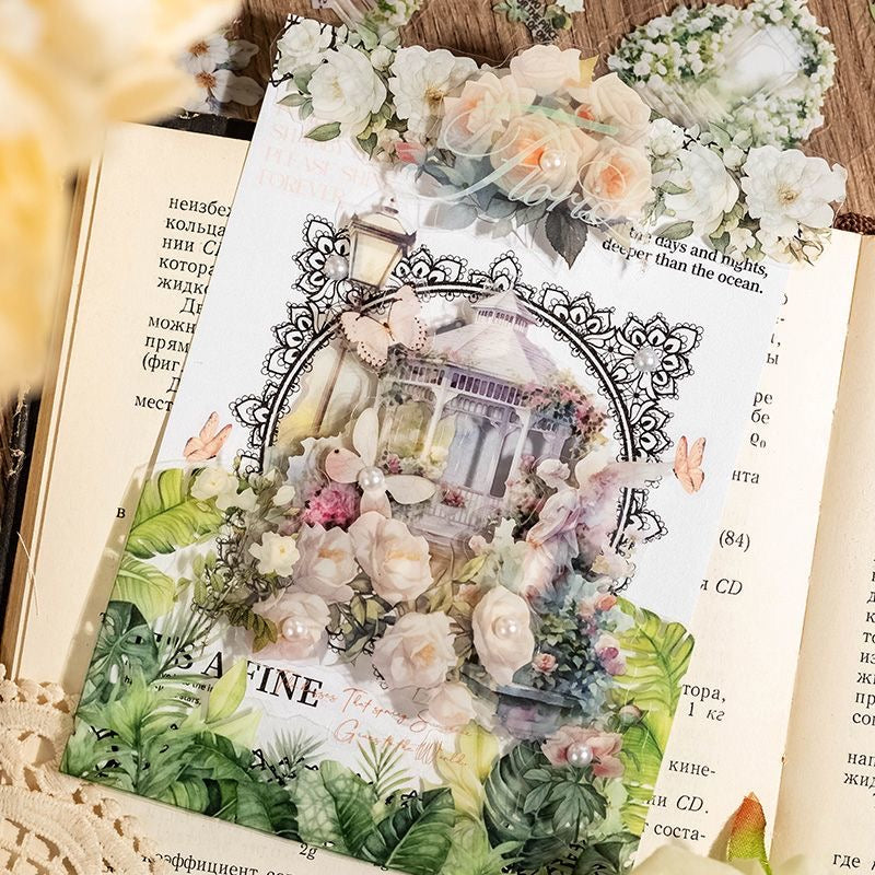 20 Pages PET Flower Plants Sticker Book