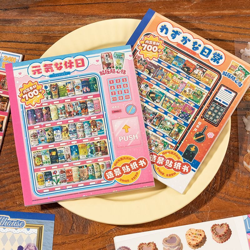 Beverage and Snacks Vending Machine Sticker Book