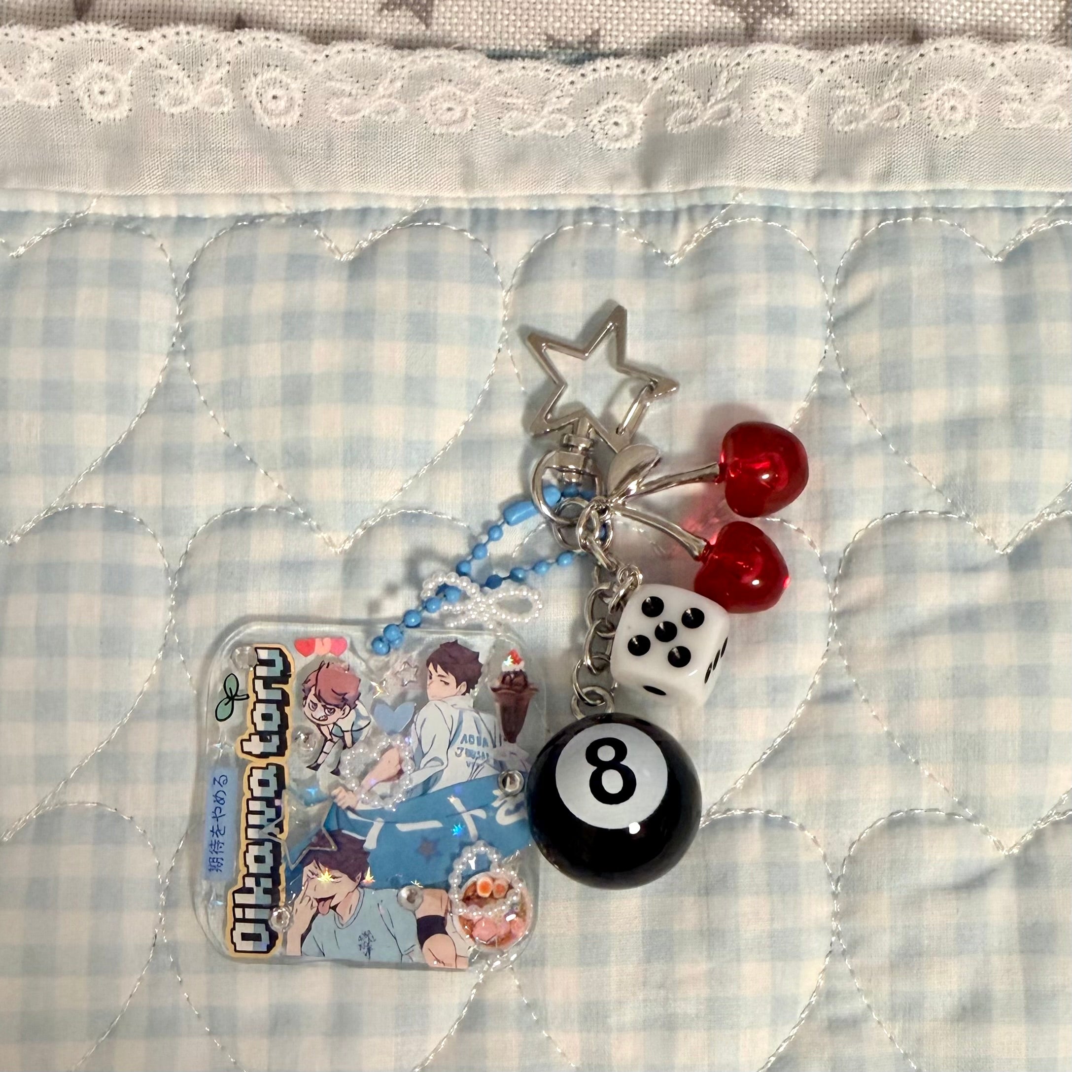 Single Side Decorated Keychain