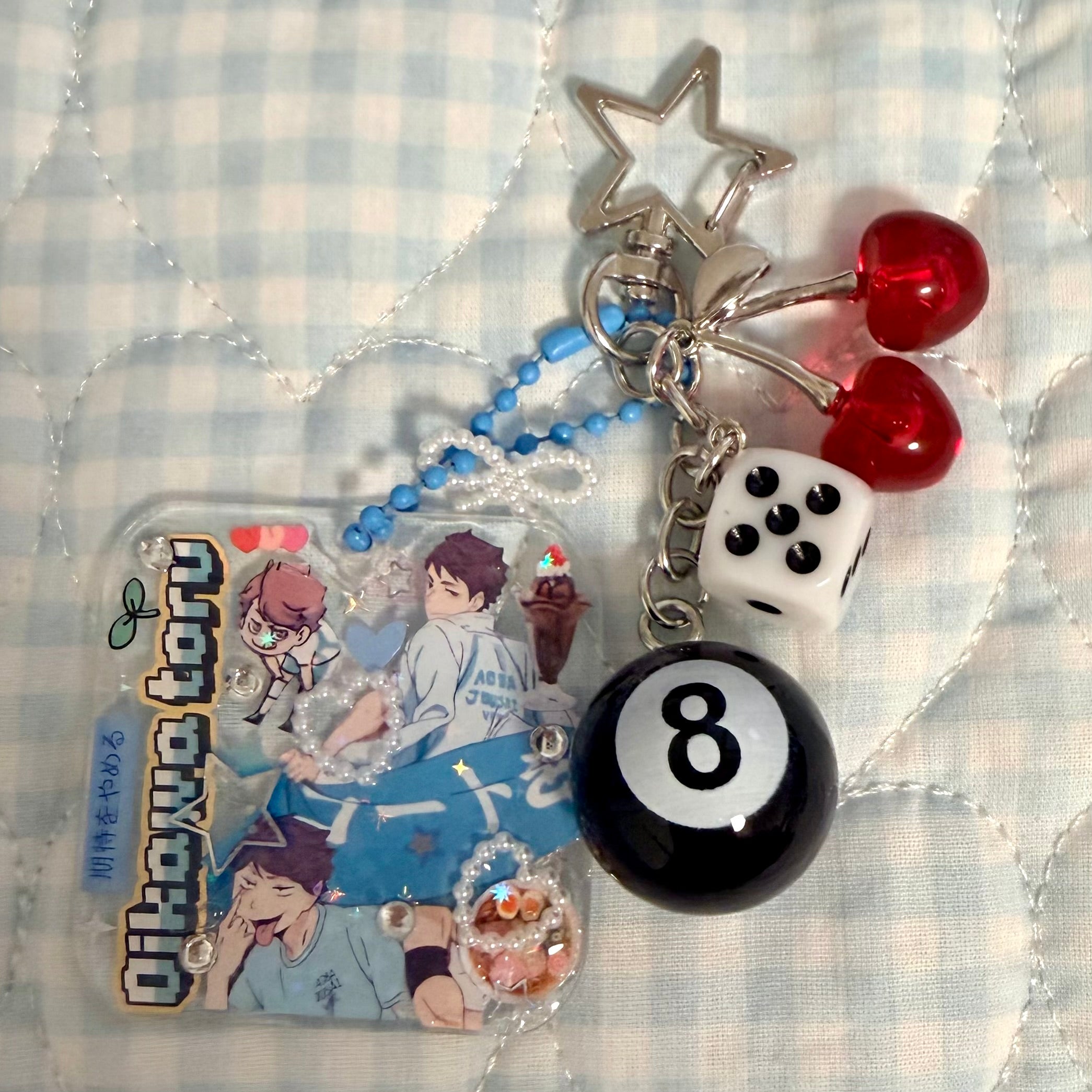 Single Side Decorated Keychain