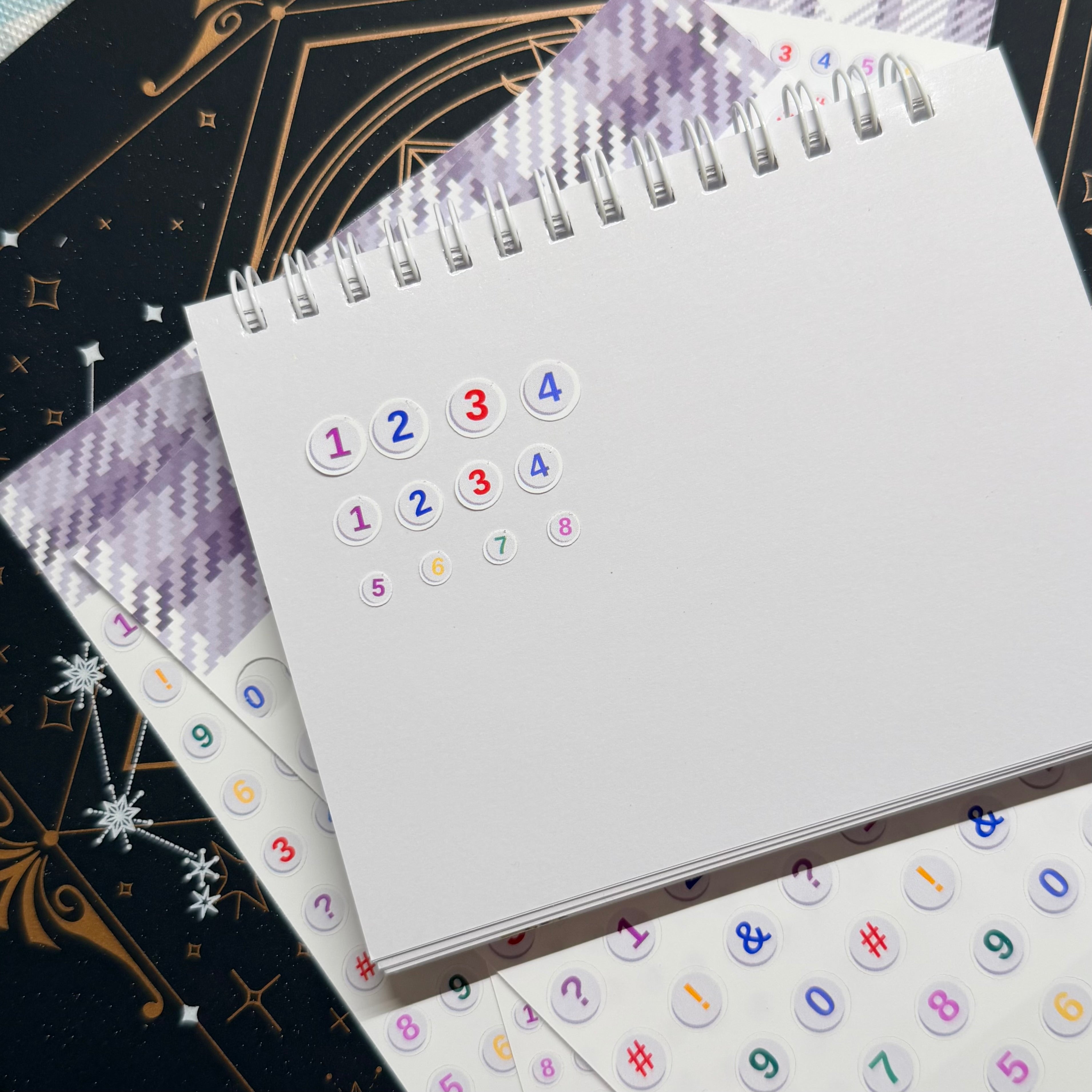 Handmade Color Little beads Numbers Sticker
