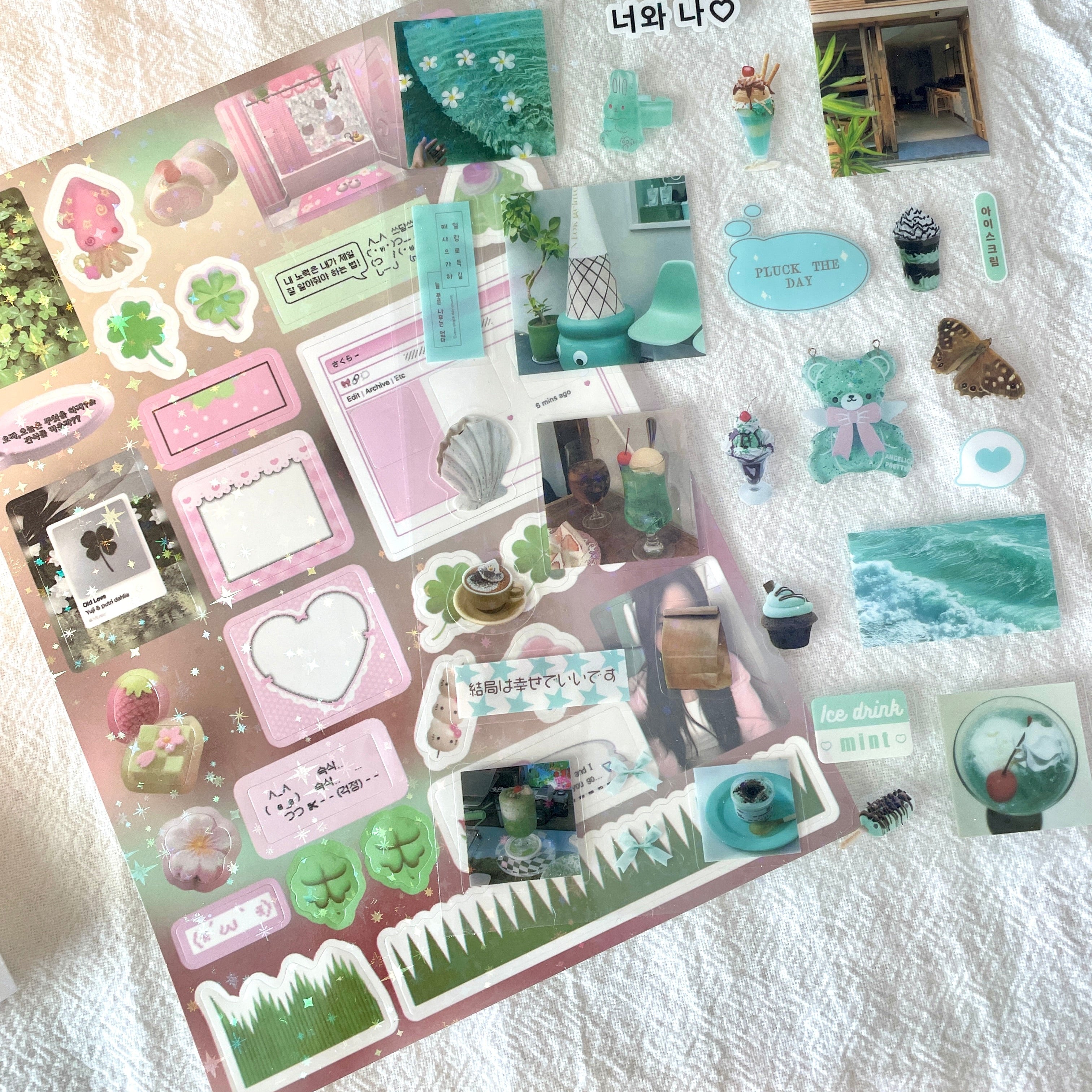 Set Of 10 Heisei Retro Style Sticker Sheet