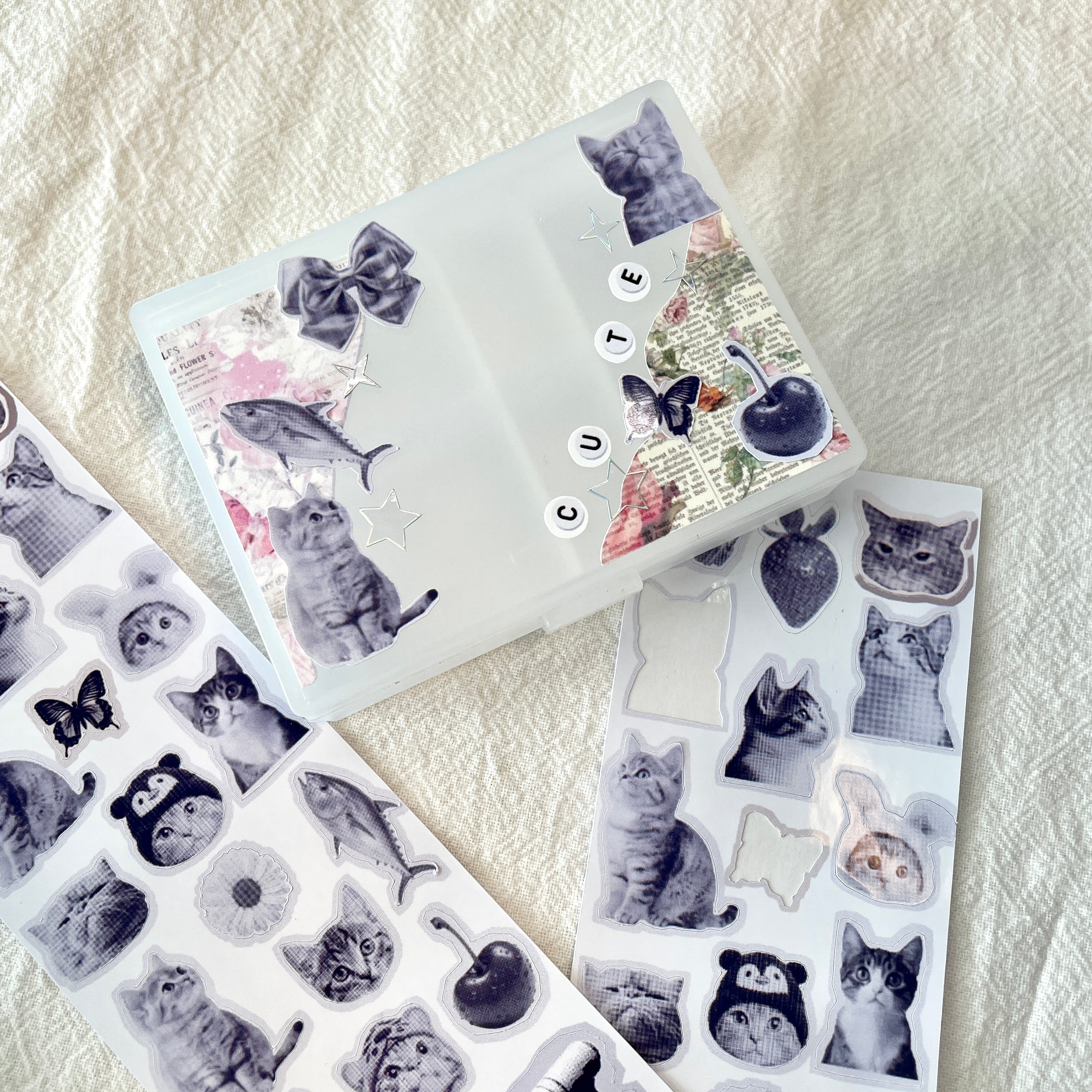 Retro Kawaii Cat Sticker Sheet