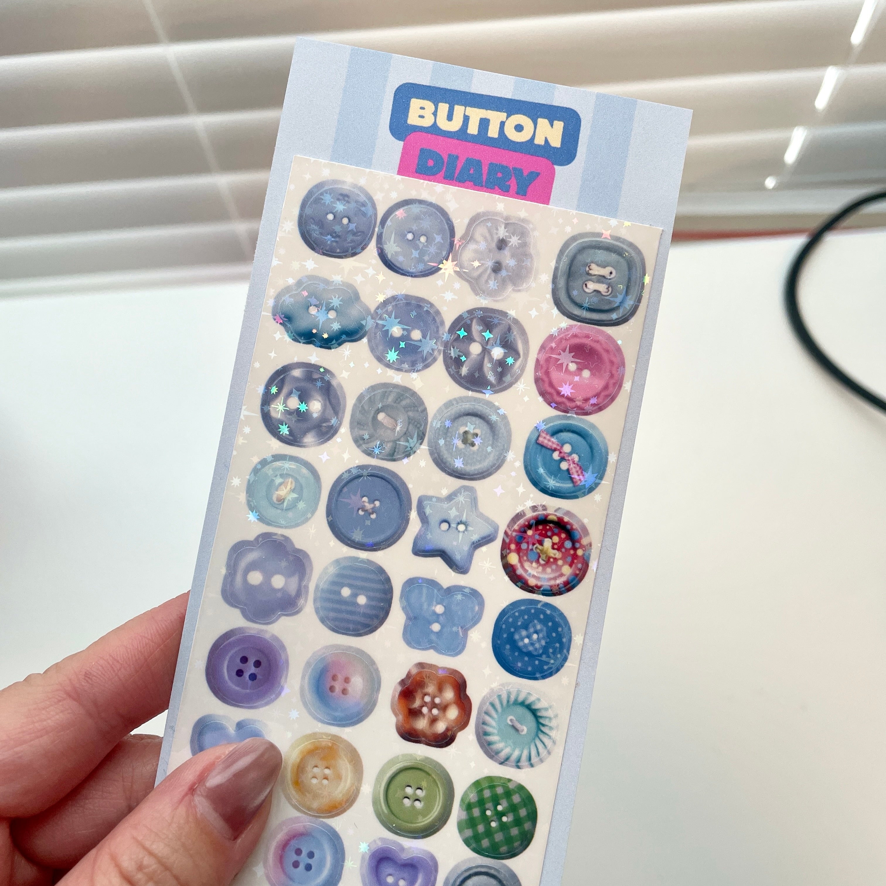 Button Diary Sticker Sheet