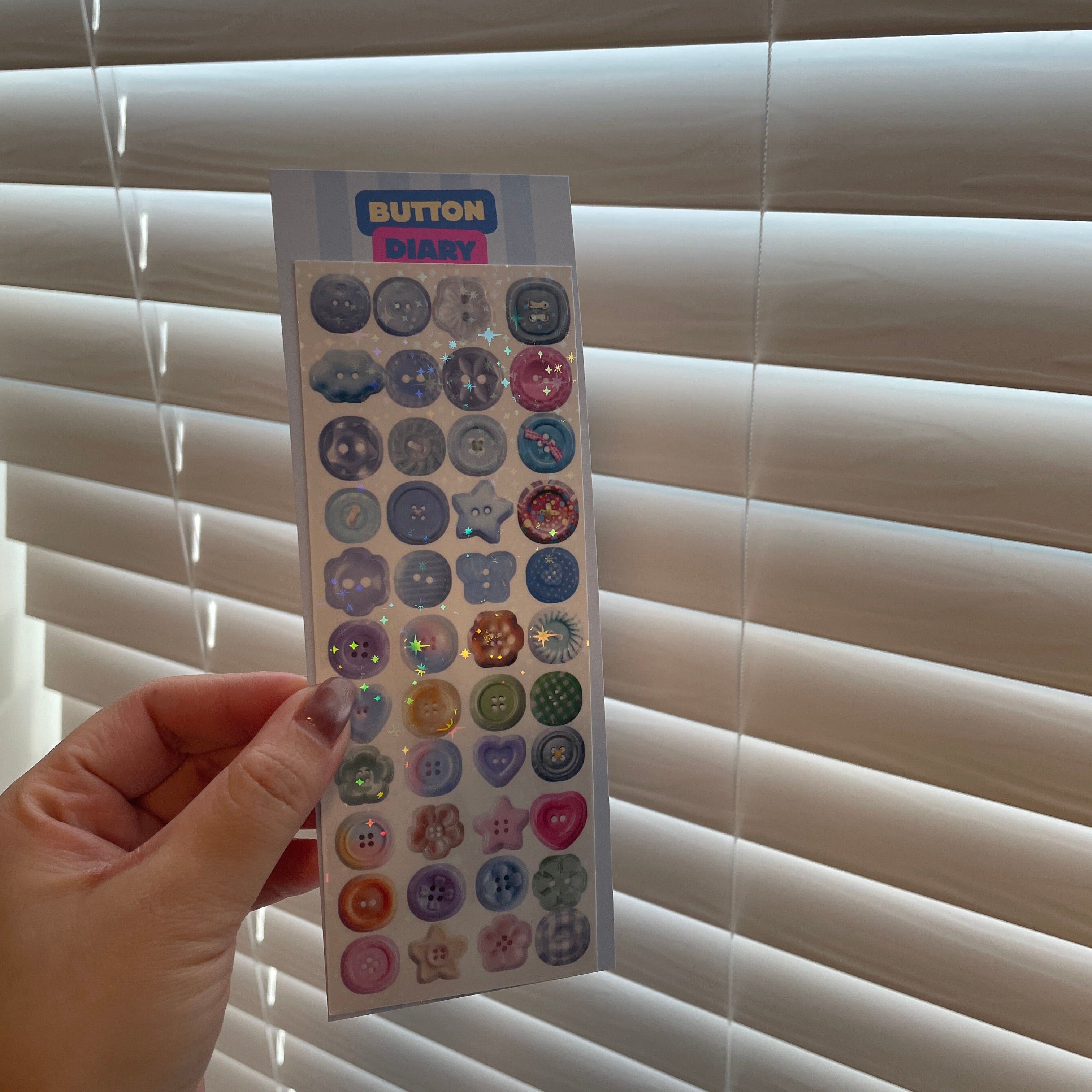 Button Diary Sticker Sheet