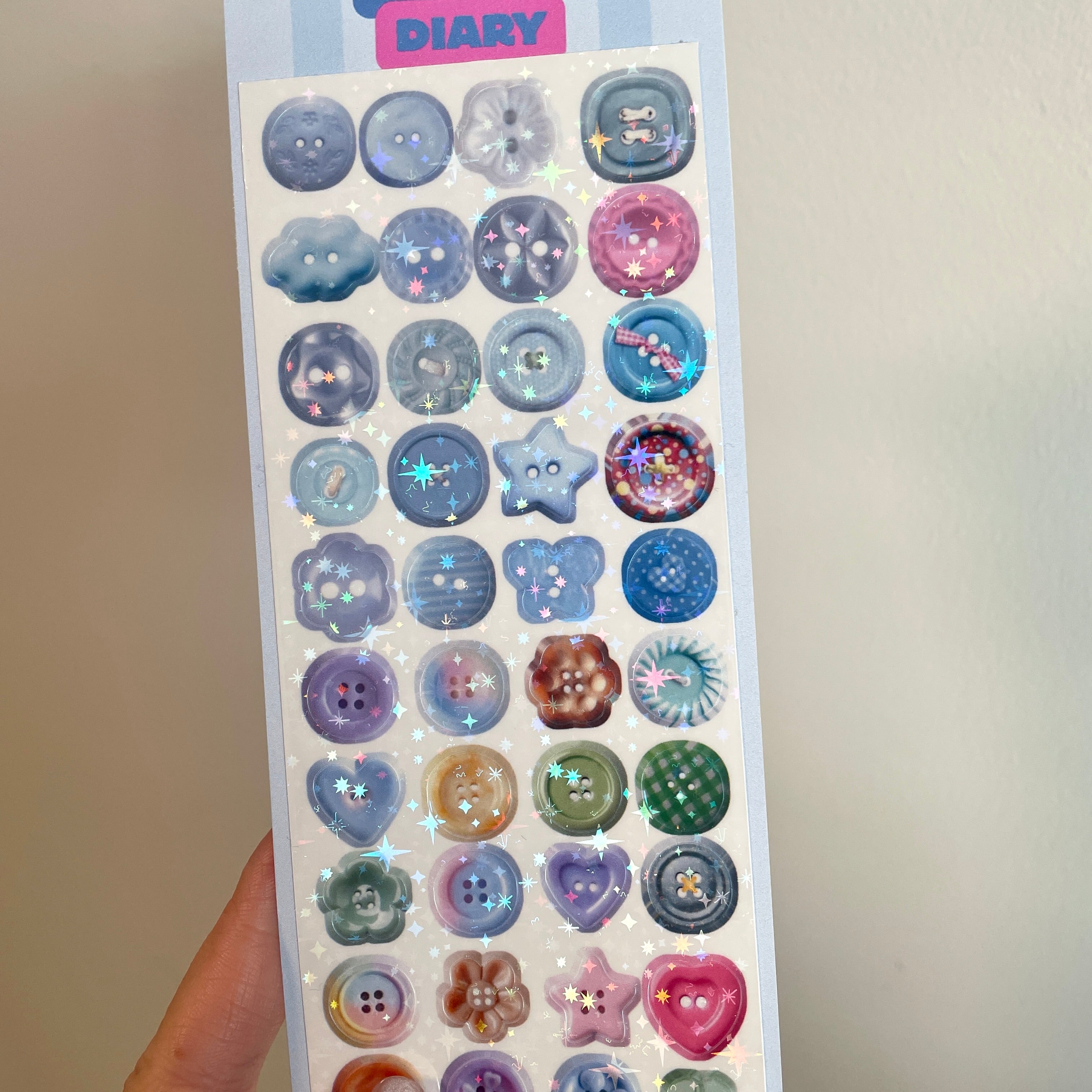 Button Diary Sticker Sheet