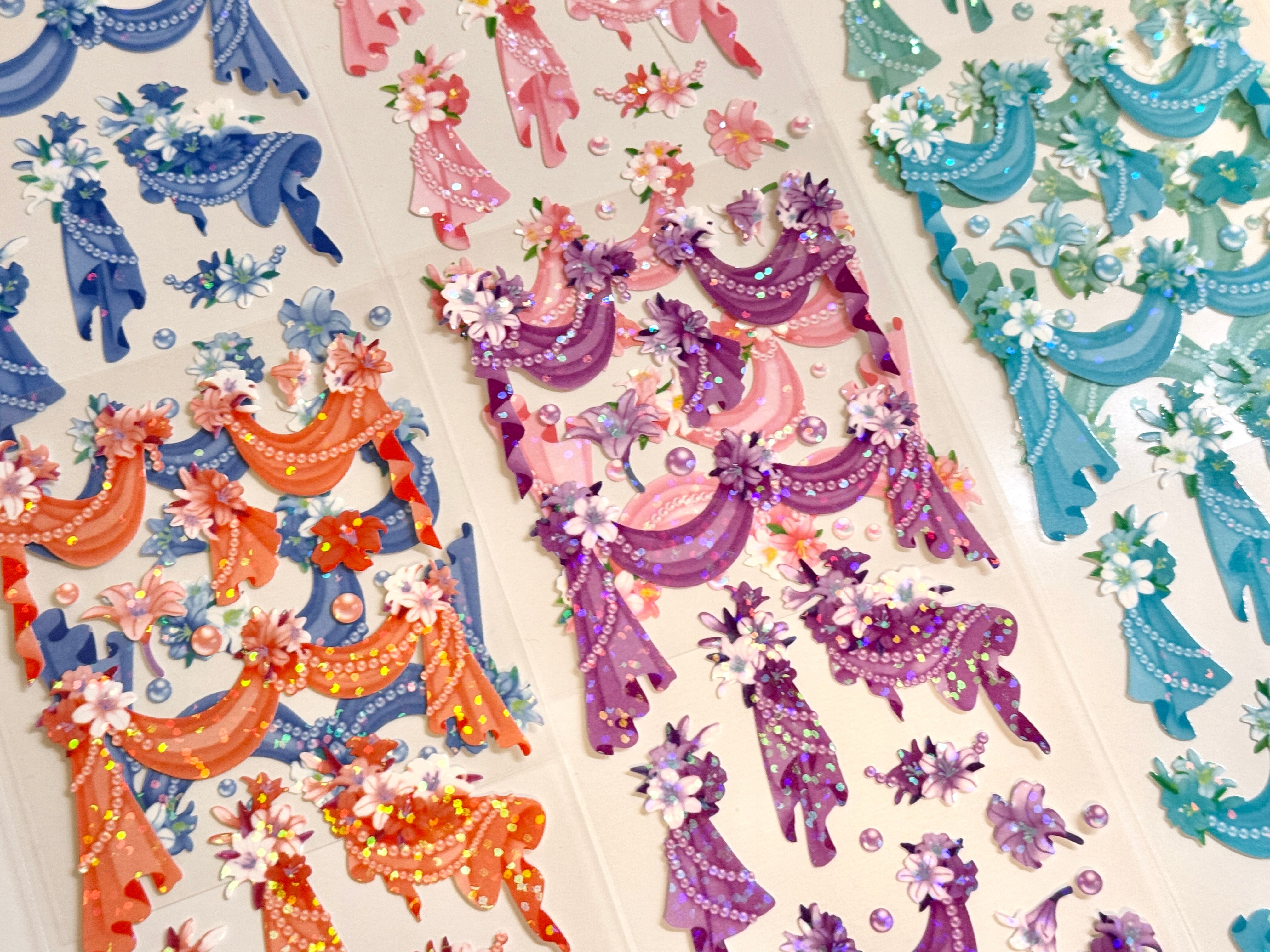 Flower Curtain Sticker