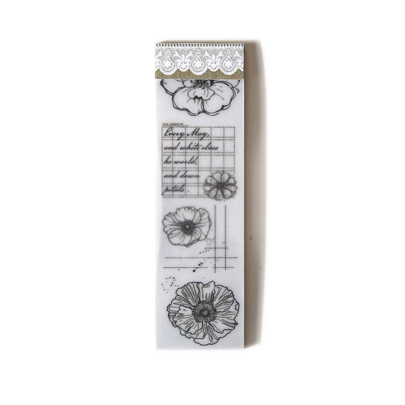 Flower Translucent Scrapbooking Paper