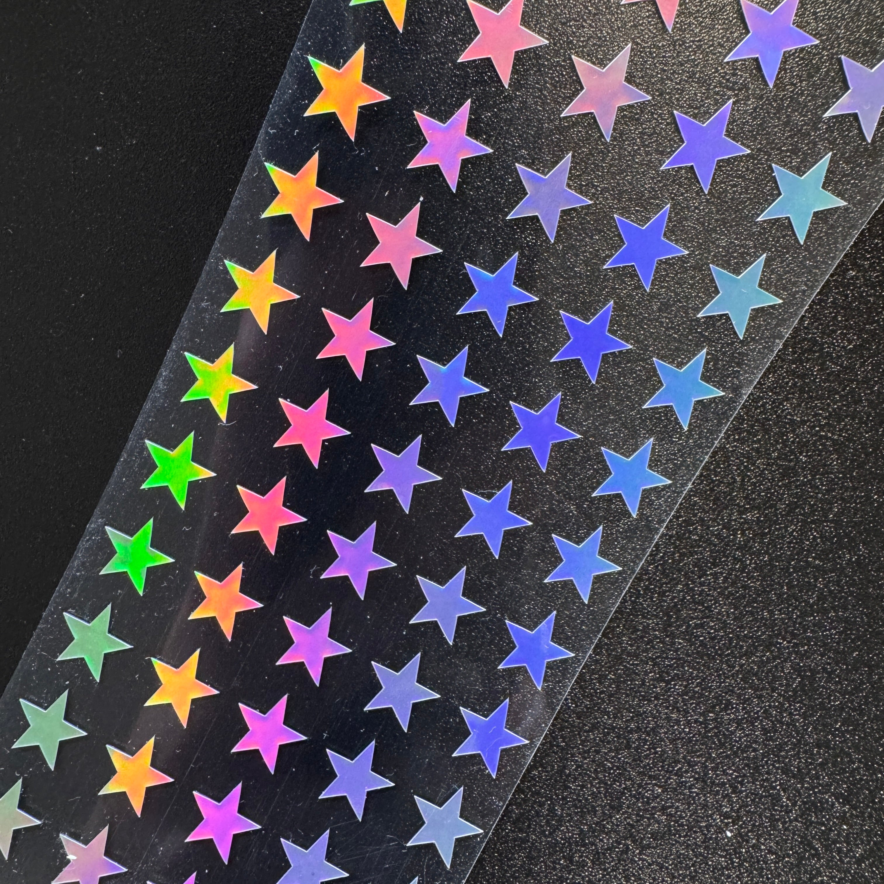 1 CM Holographic Star Sticker Sheet, Sparkle Heart Toploader Stickers