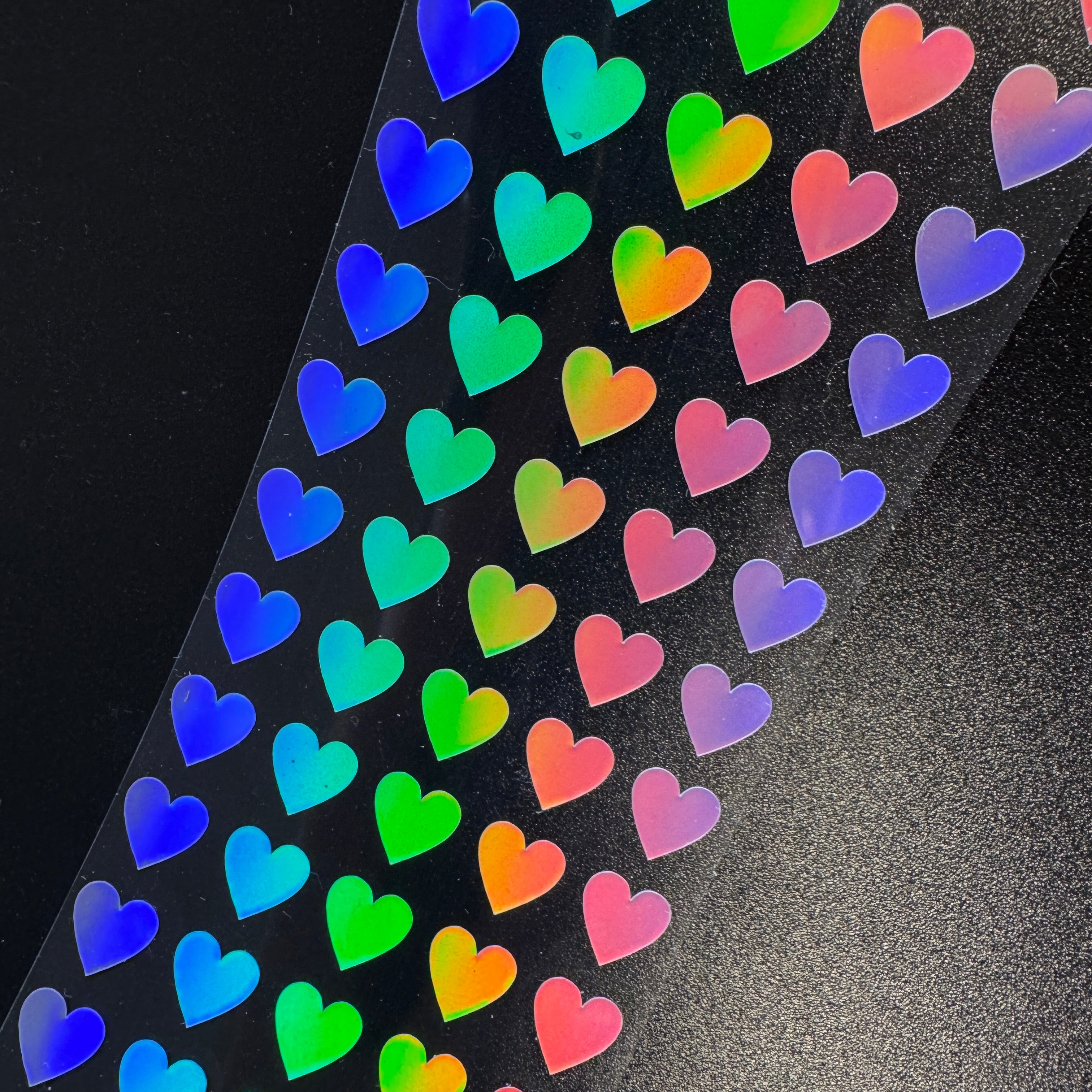 1 CM Holographic Star Sticker Sheet, Sparkle Heart Toploader Stickers