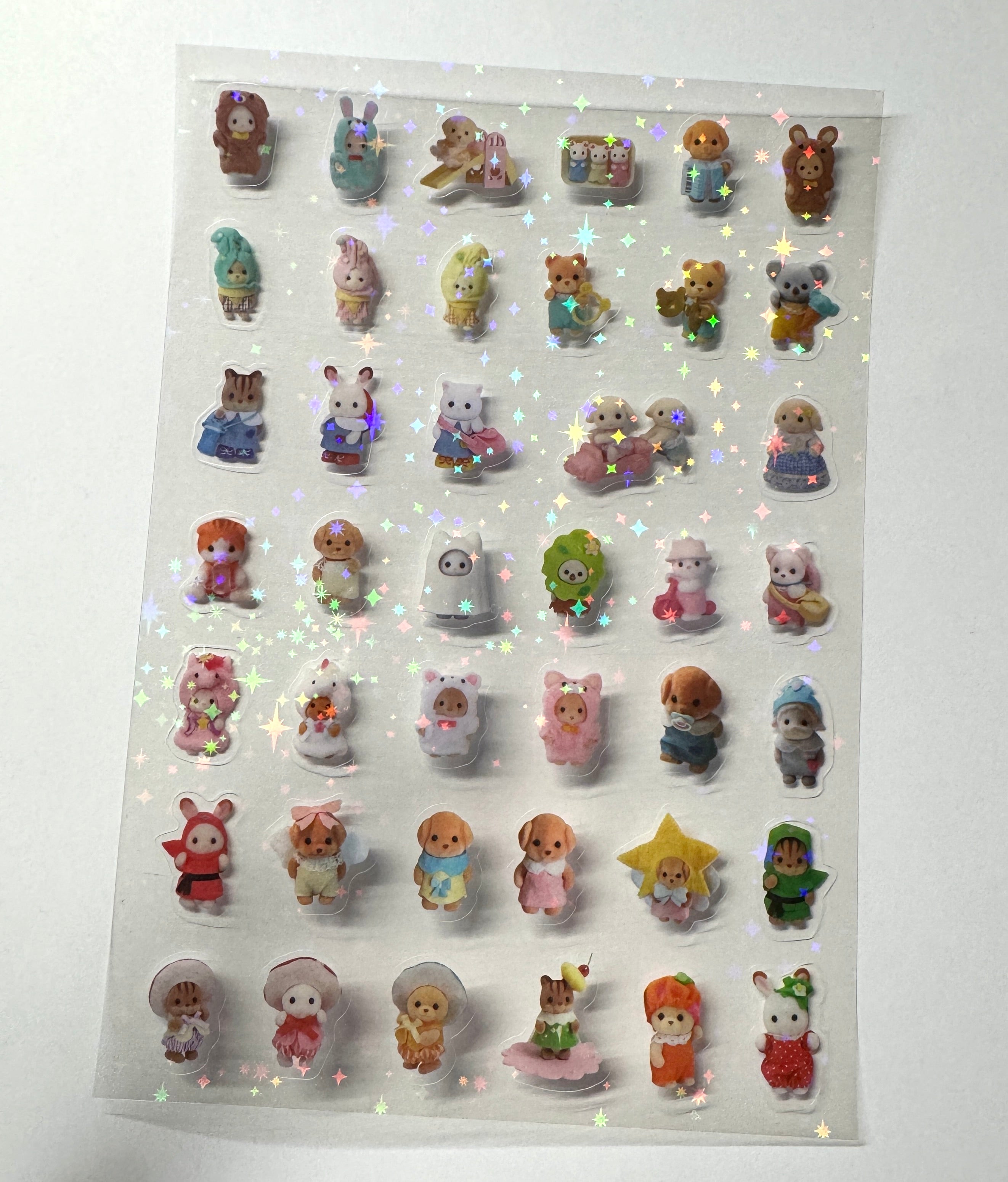 10 Sheets of Cute Critters Sticker Sheets