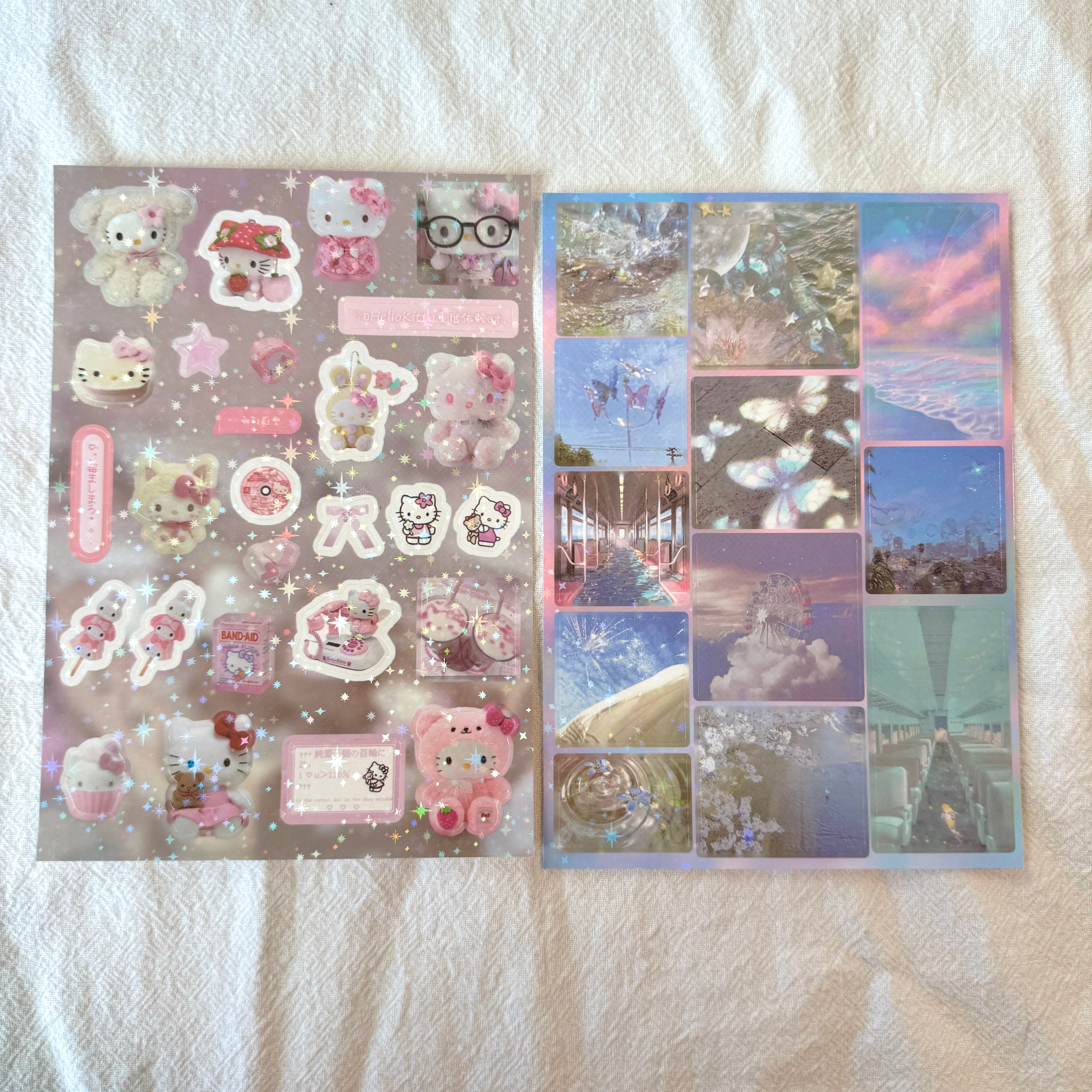 8 PCS of Kawaii Kitty Sticker Sheet