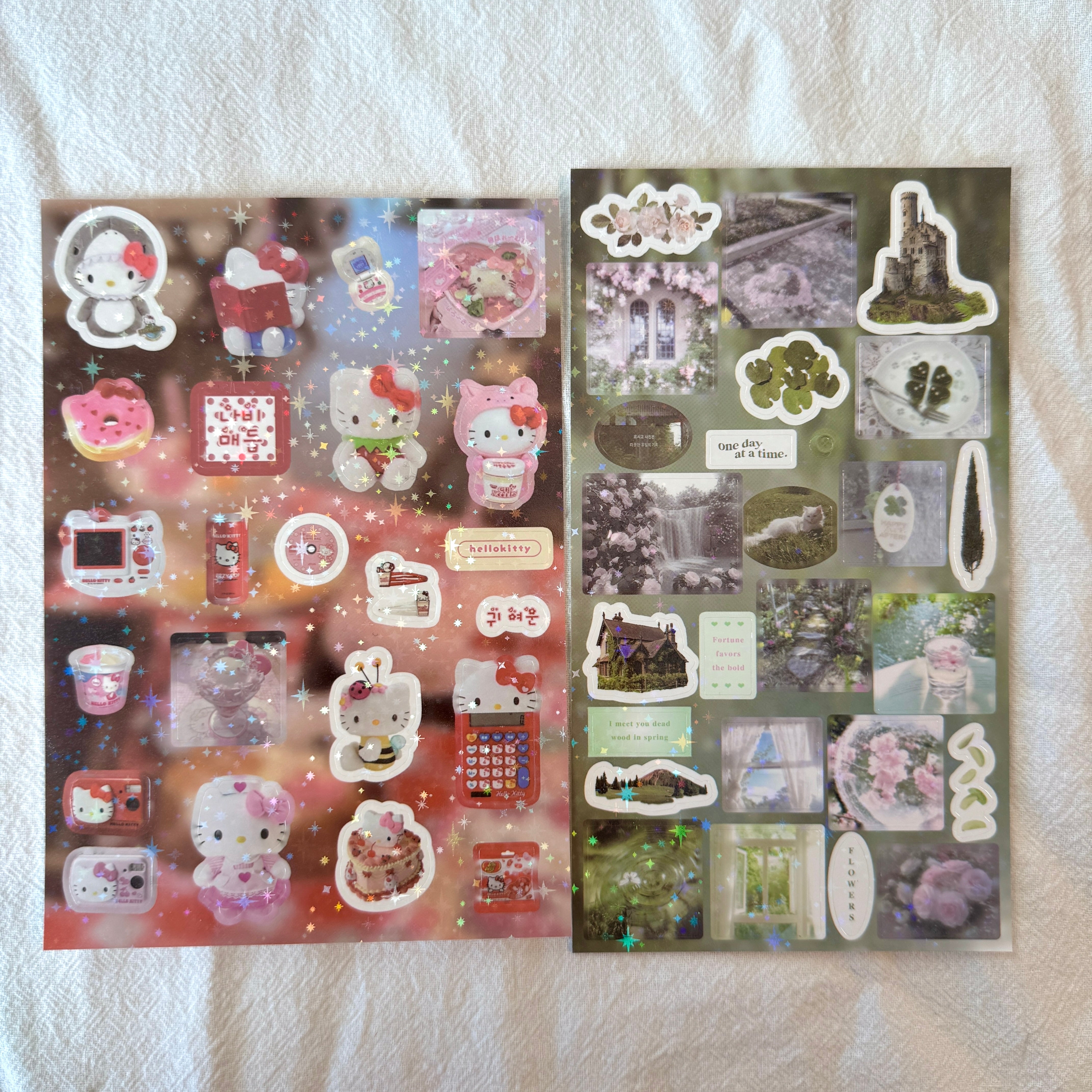 8 PCS of Kawaii Kitty Sticker Sheet