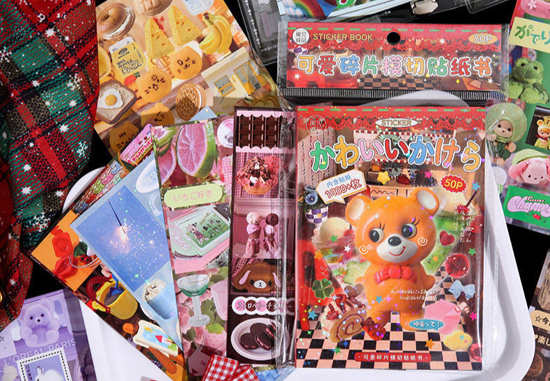 50 Pages Retro Kawaii Sticker Book