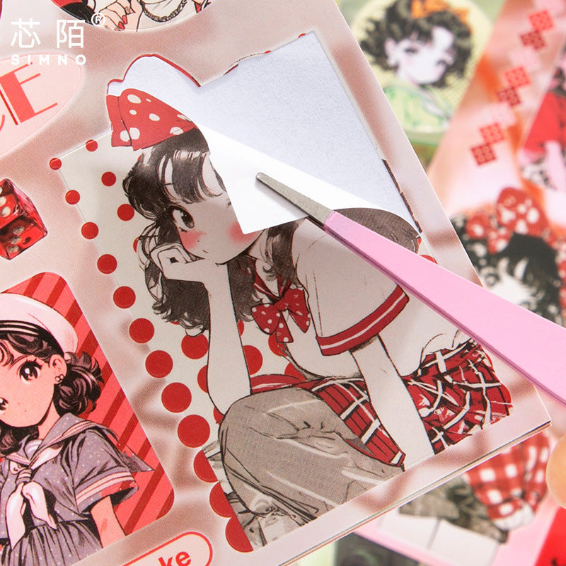 30 Pages Retro Style Sticker Book