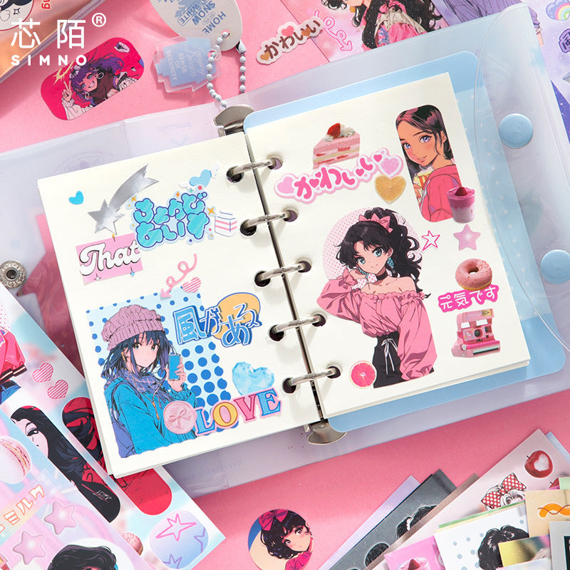 30 Pages Retro Style Sticker Book