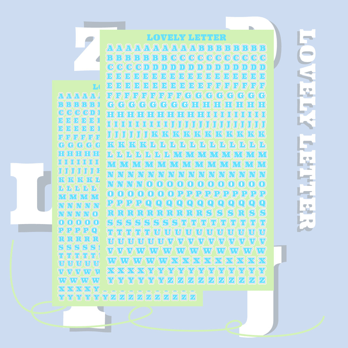 English Letter Sticker Sheet