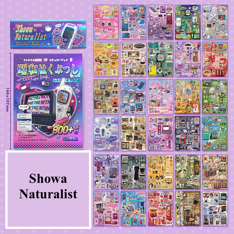 30 Pages Retro Style Sticker Book