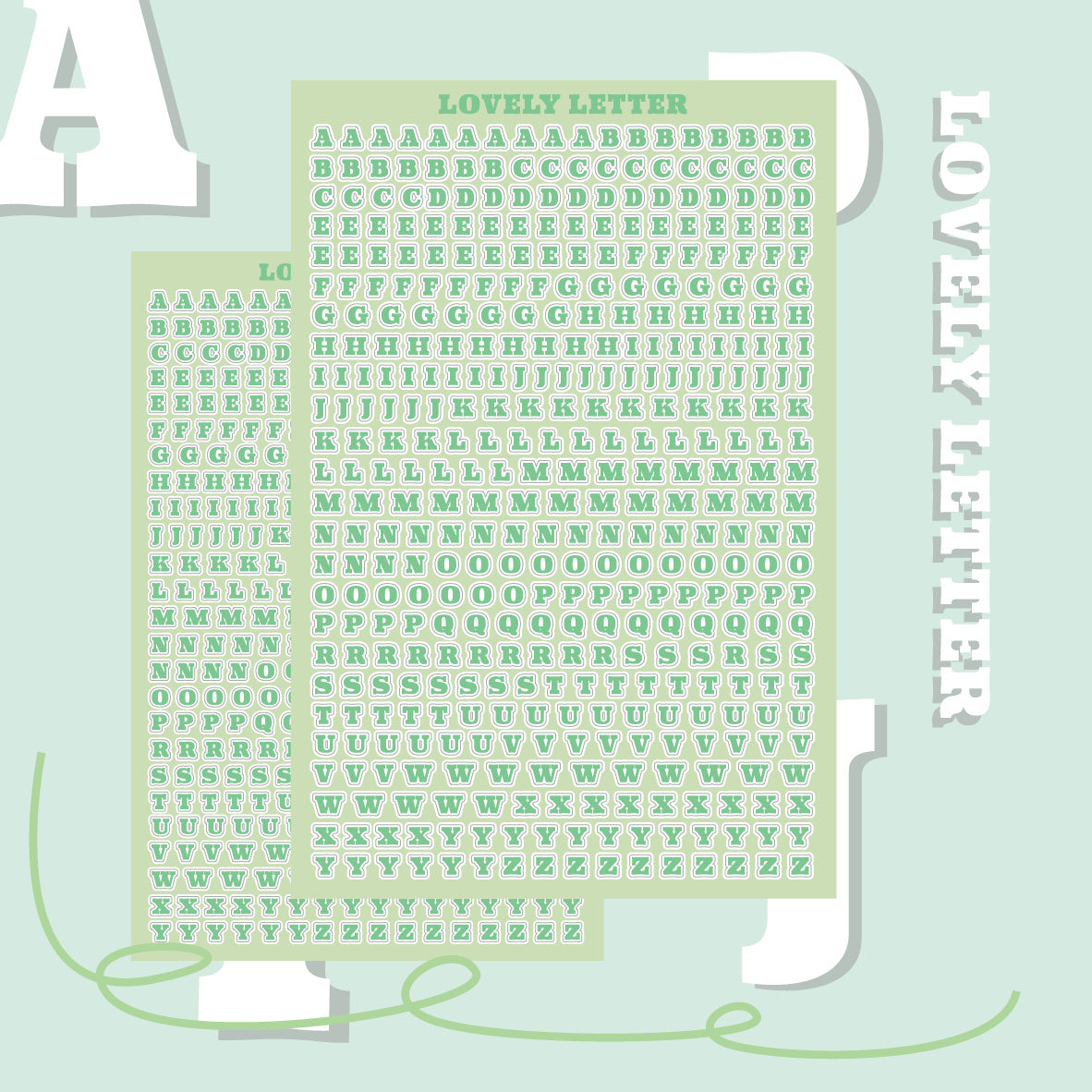 English Letter Sticker Sheet