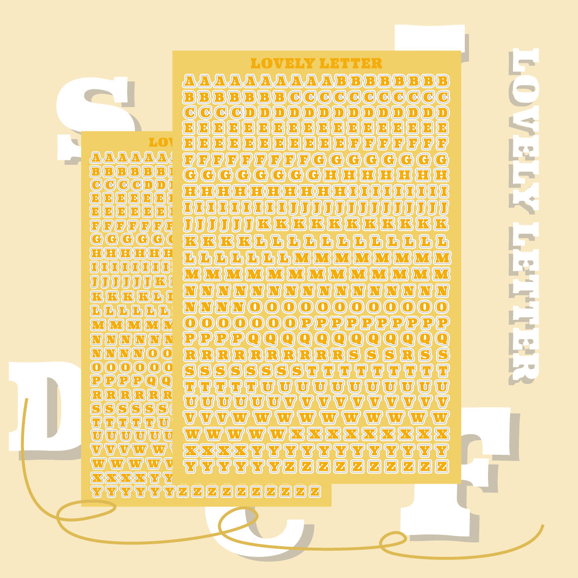 English Letter Sticker Sheet