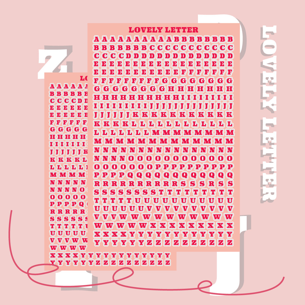 English Letter Sticker Sheet