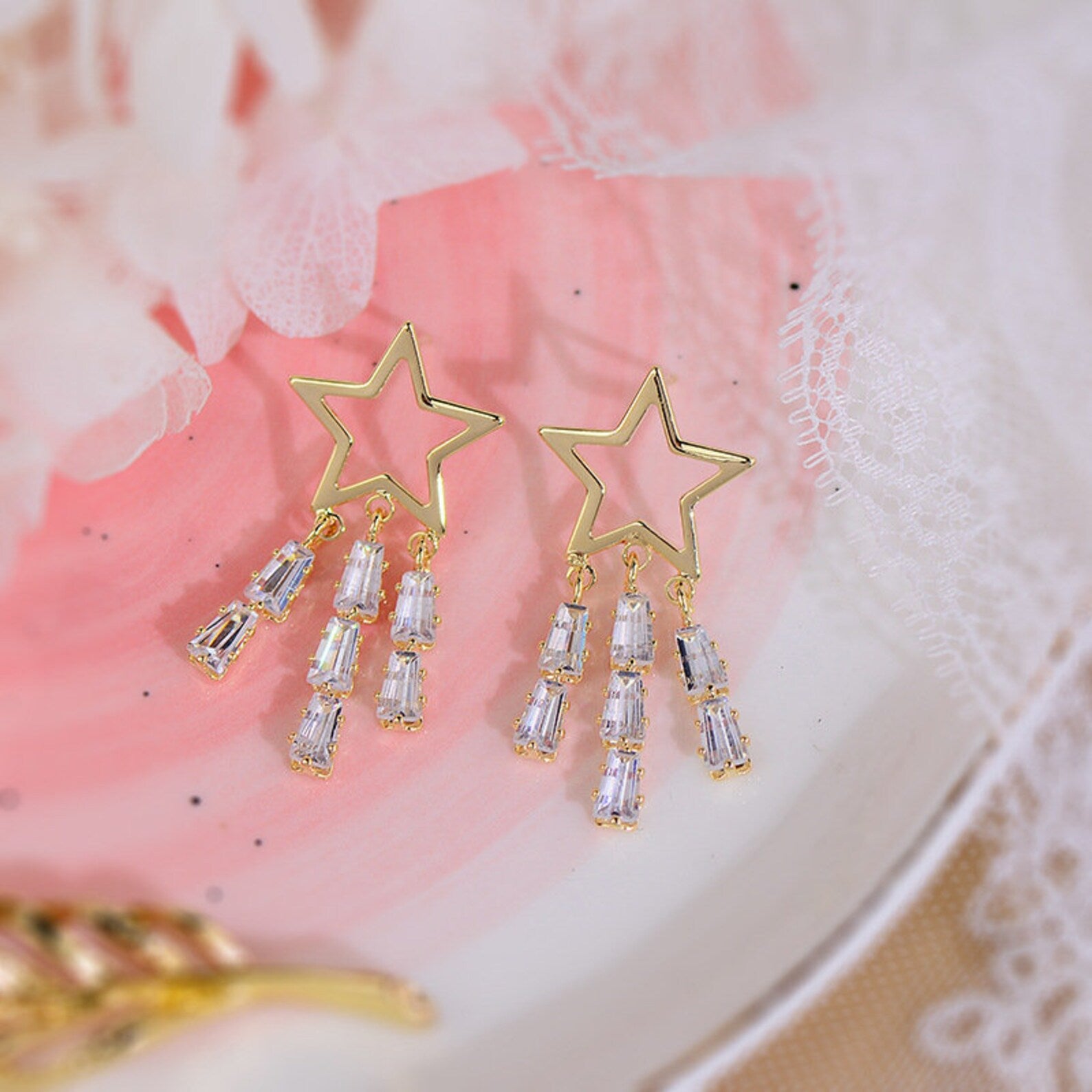 Gold Star Earrings