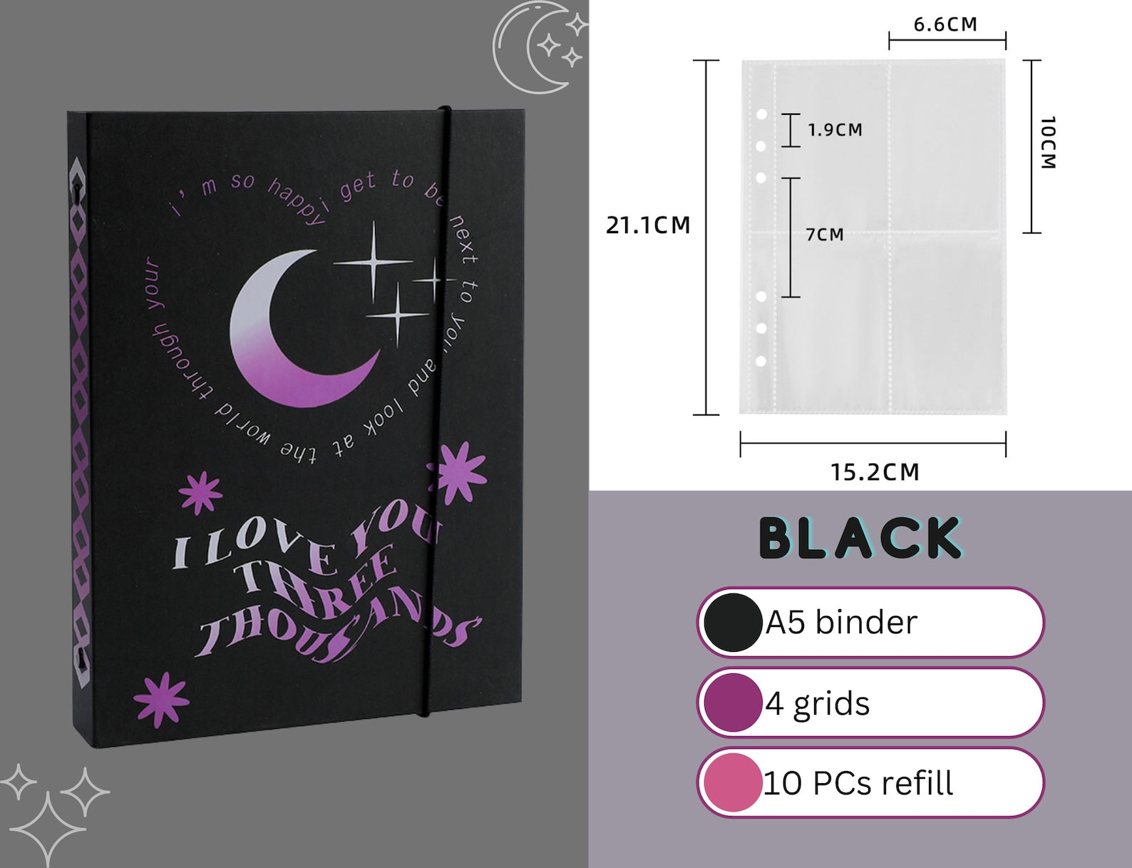 A5 Checkered Heart Binder