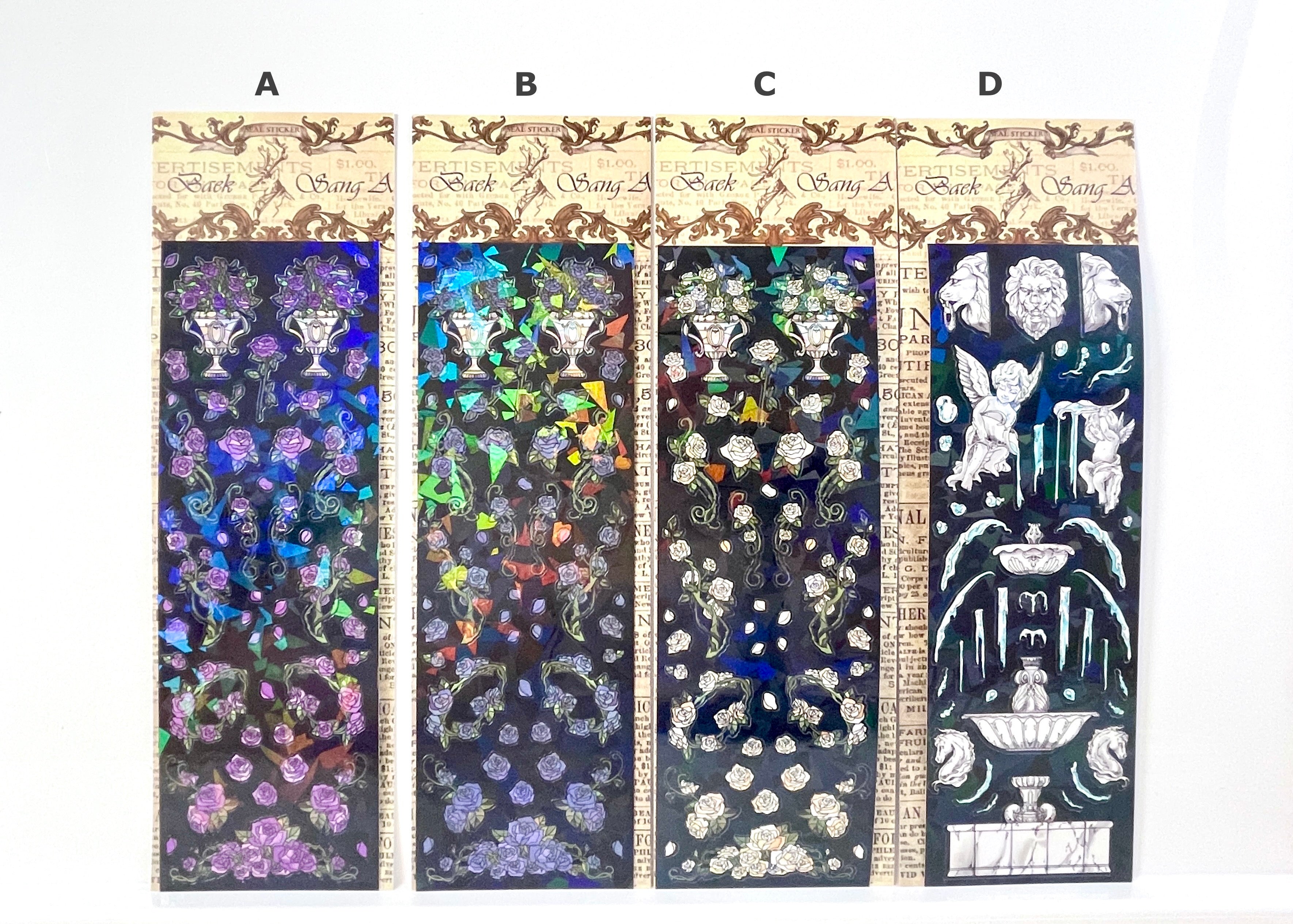 Retro Angel Flower Sticker