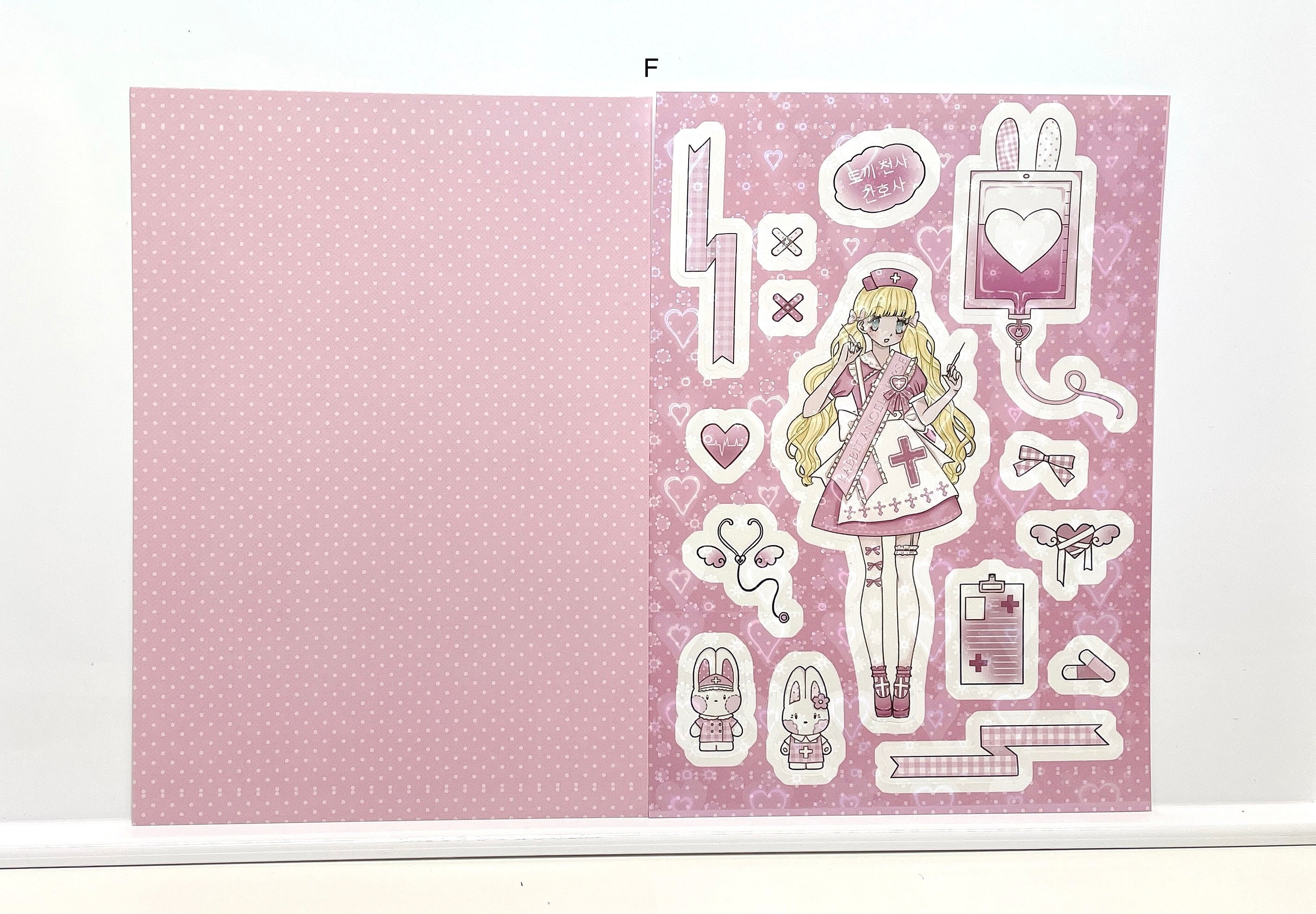 Comic girl sticker sheet