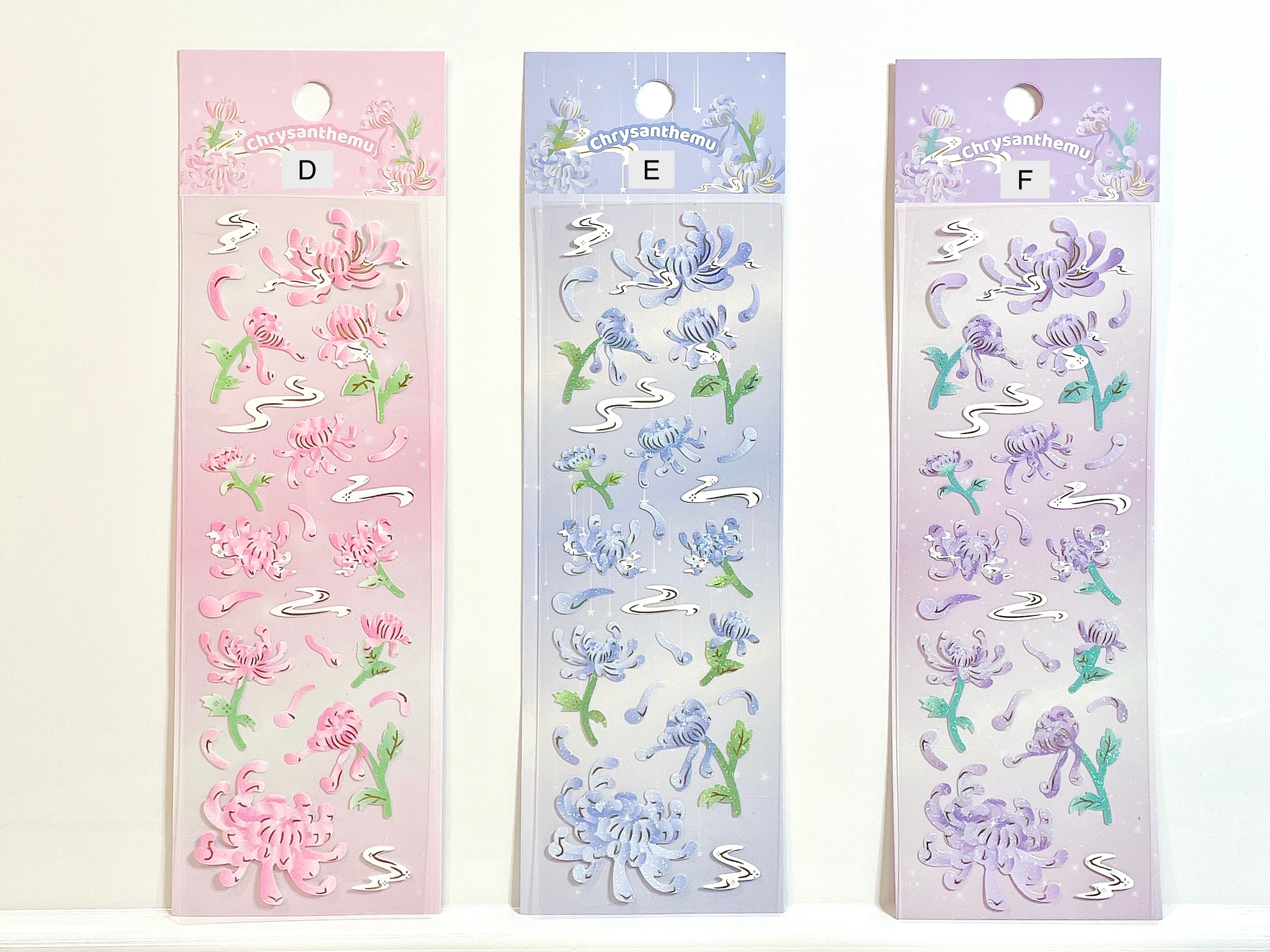 Chrysanthemum sticker sheet