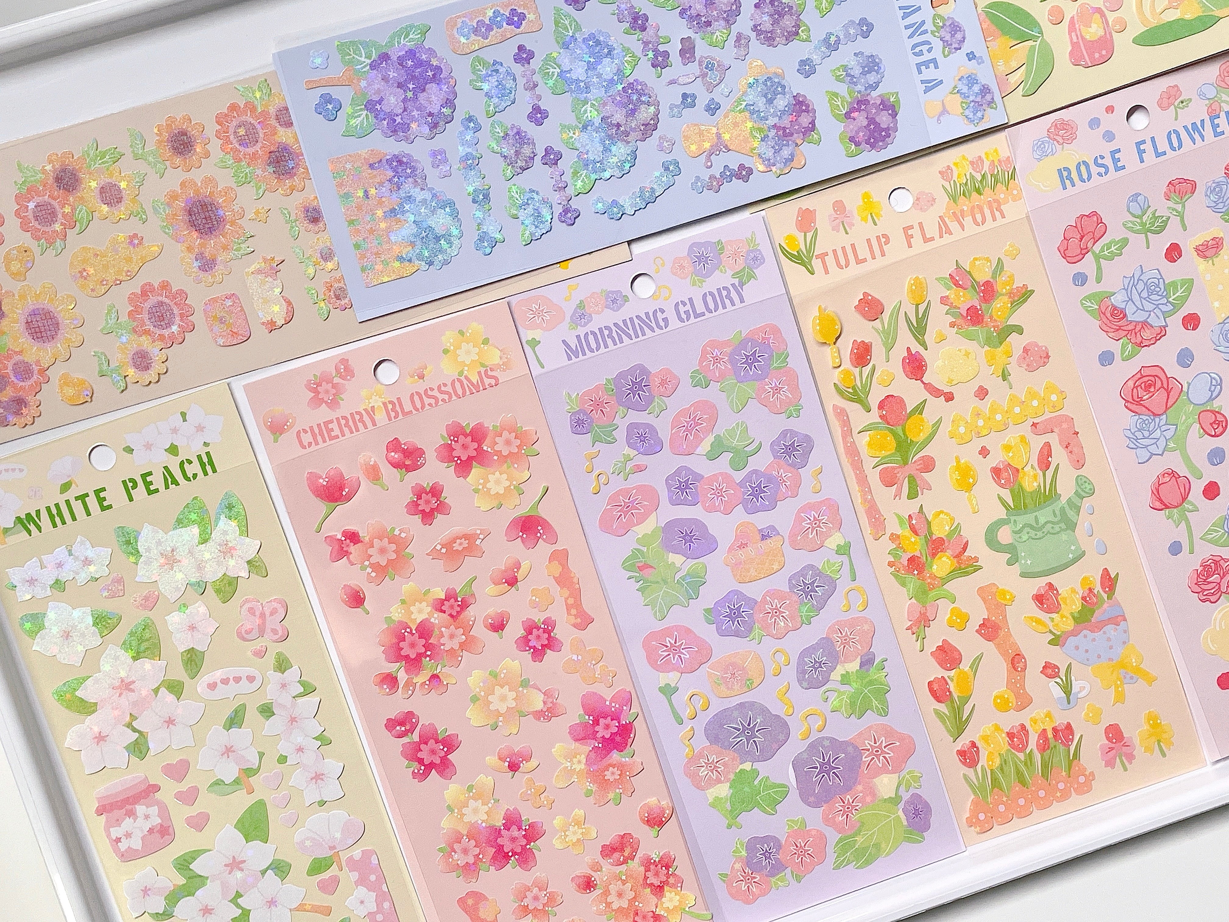 Sparkle Flower Sticker Sheet