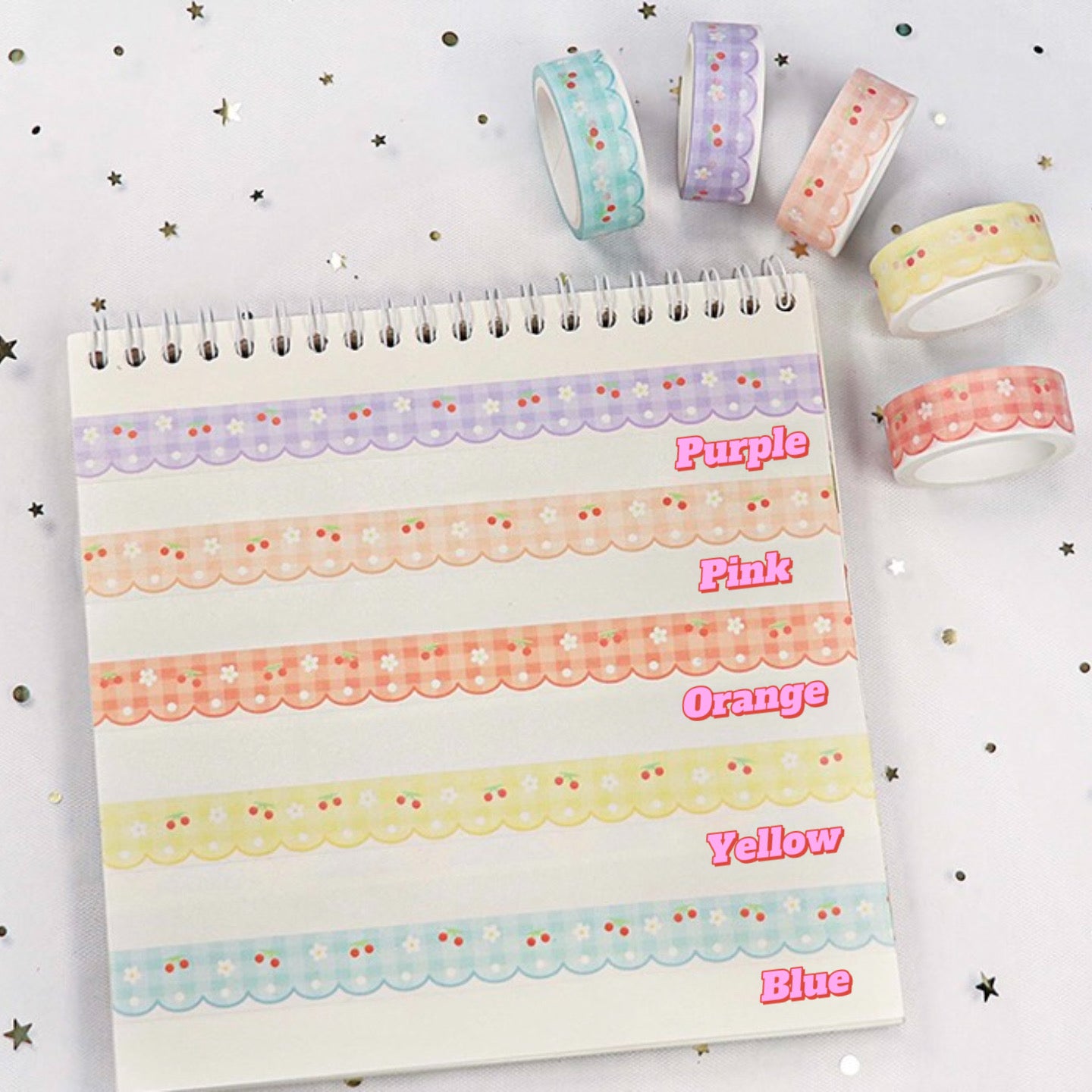 Cherry Grid Washi Tape
