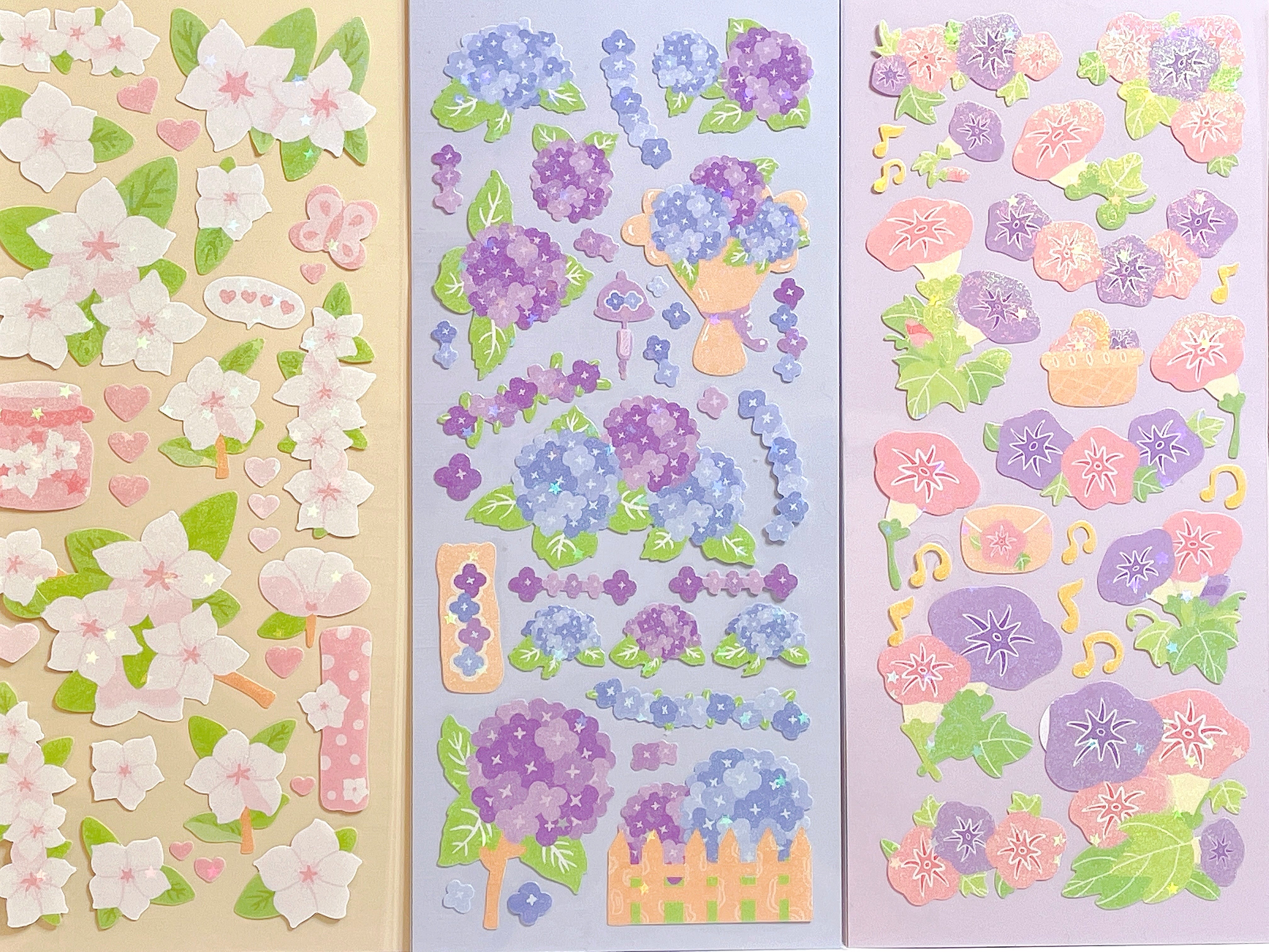 Sparkle Flower Sticker Sheet