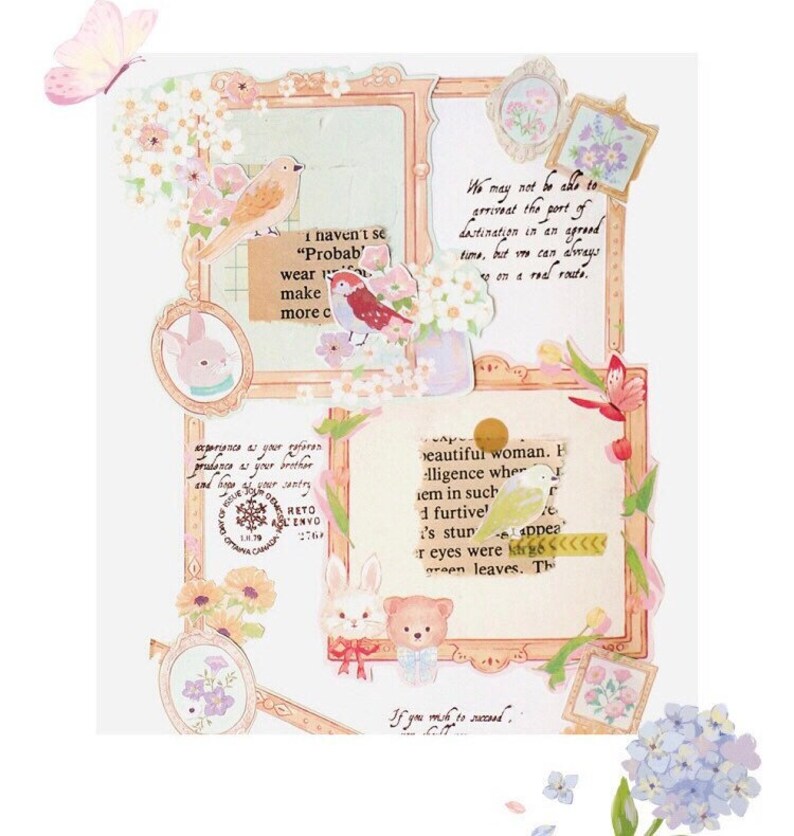 Bunny Bear Flower Memo Pad