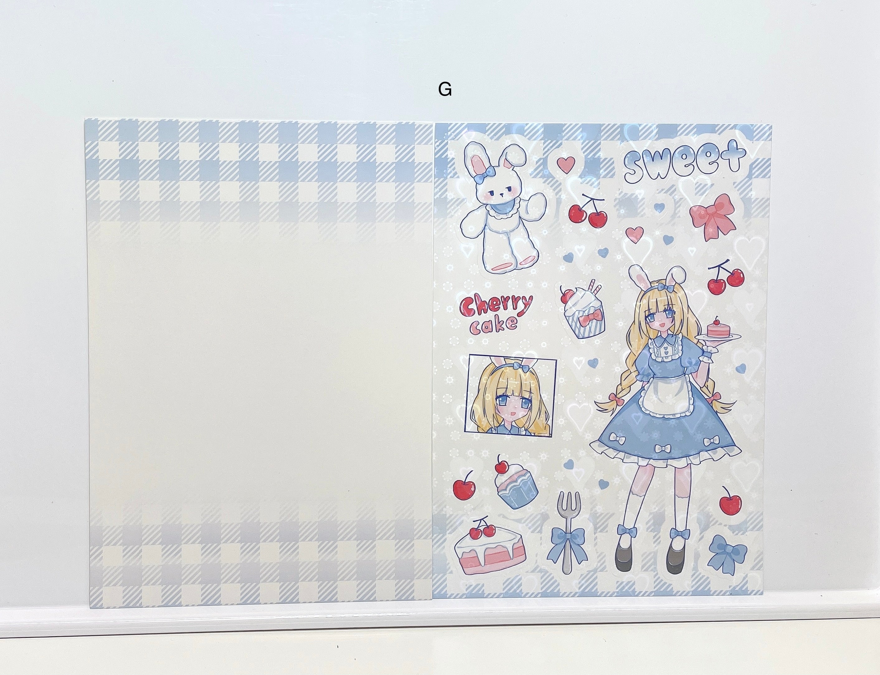 Comic girl sticker sheet