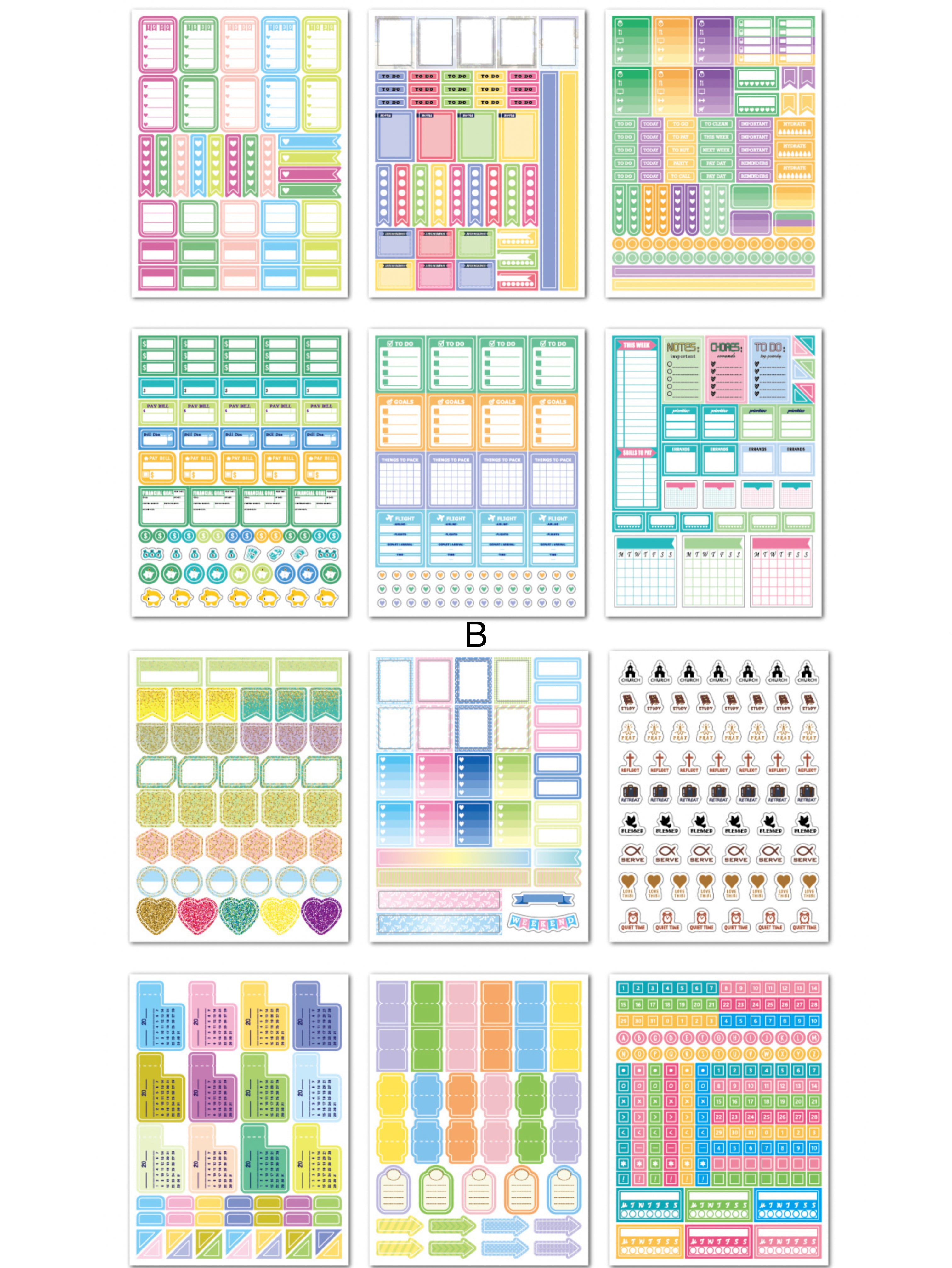 Planner Sticker Sheet Bundle