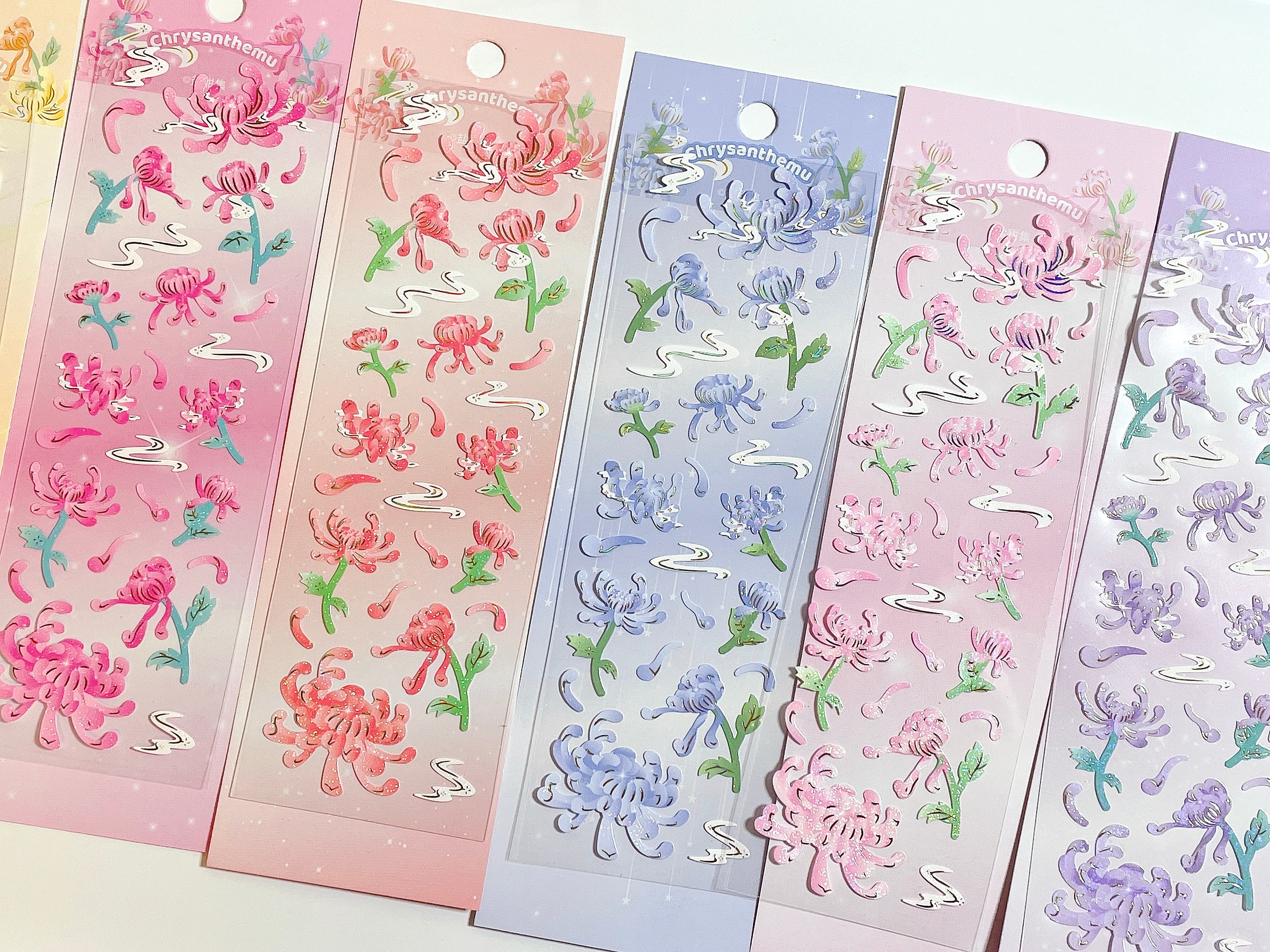Chrysanthemum sticker sheet