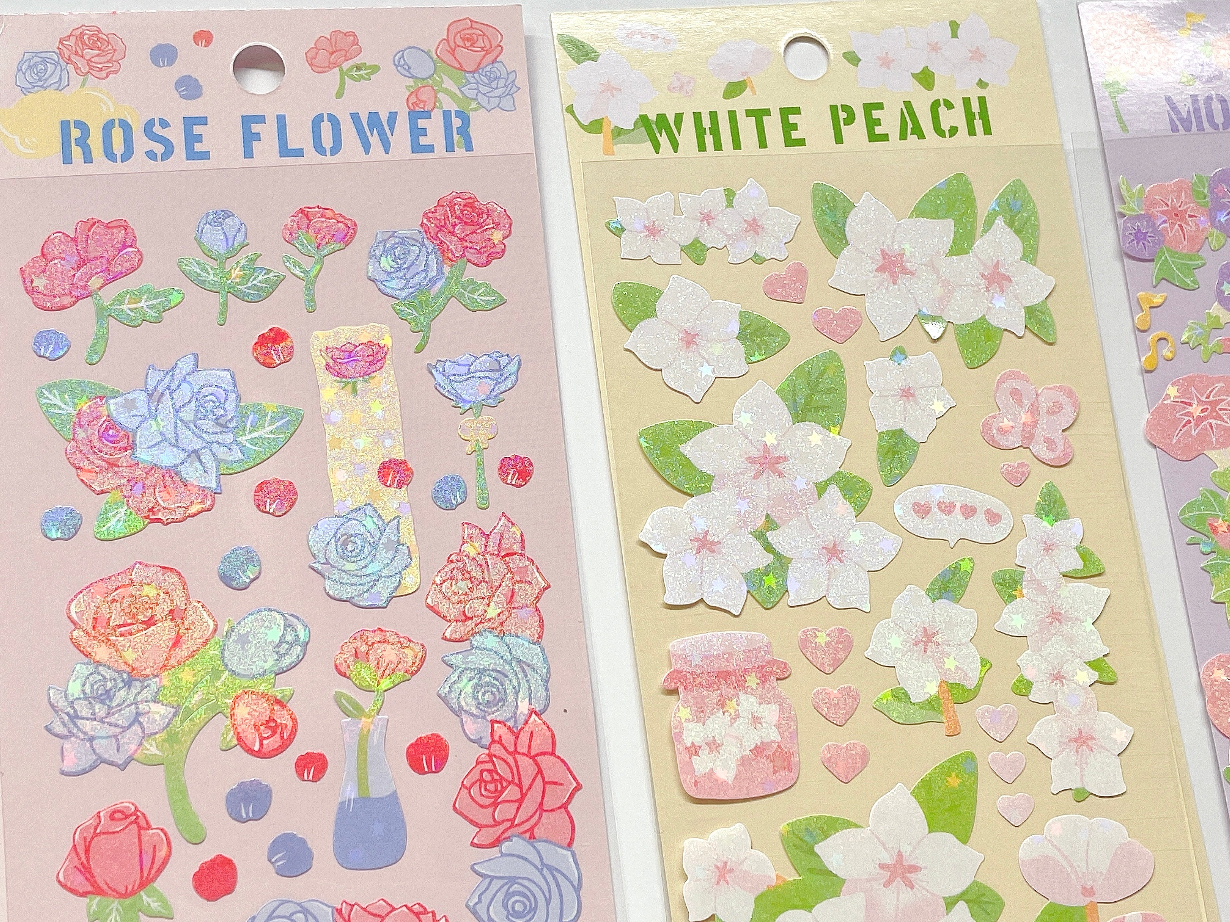 Sparkle Flower Sticker Sheet