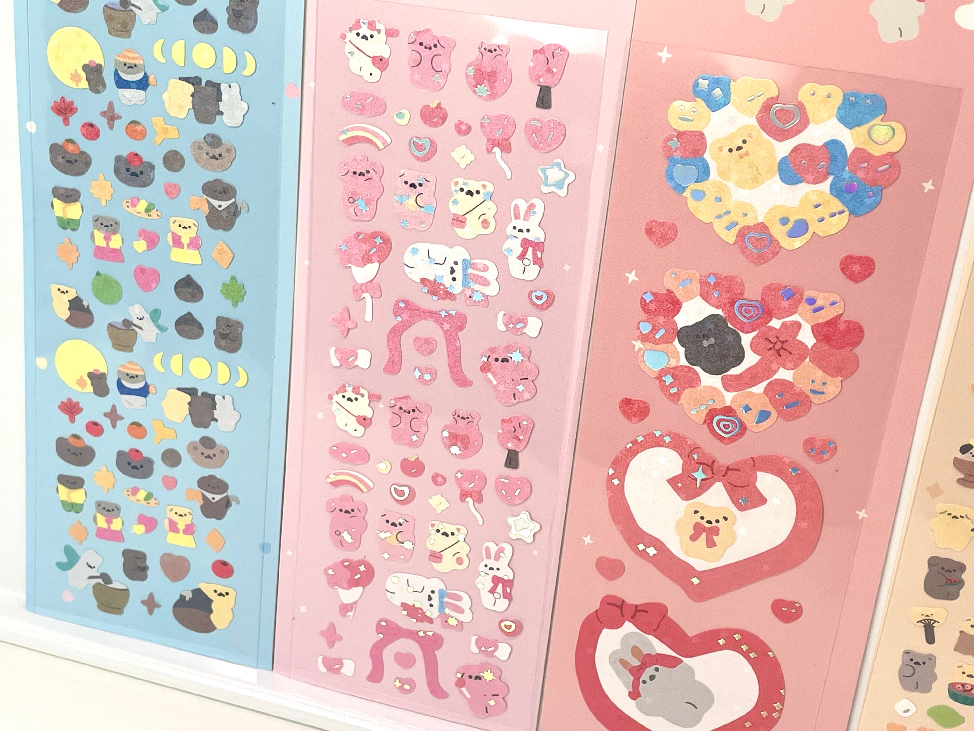 Kawaii bunny bear toploader deco sticker