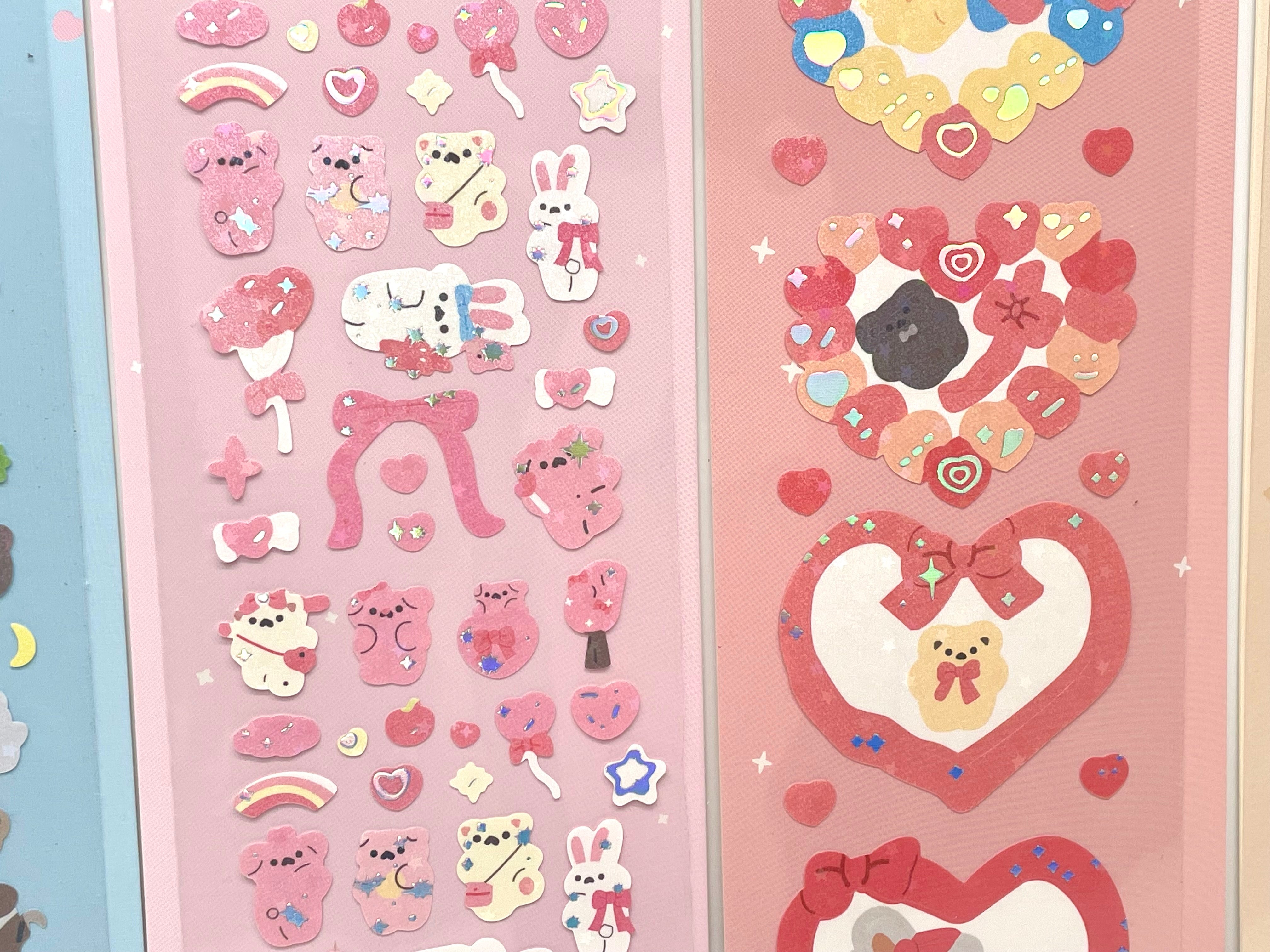 Kawaii bunny bear toploader deco sticker